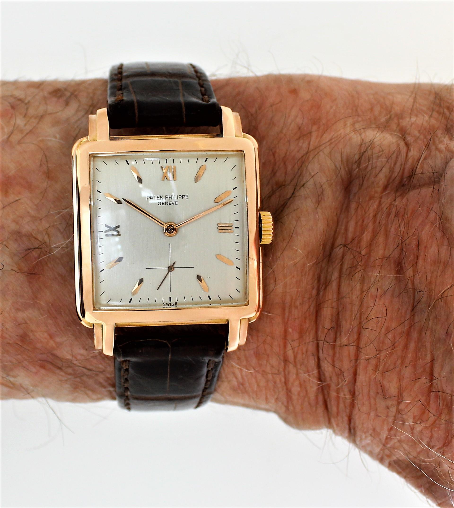 Patek Philippe 2436R Extra Large Vintage Square with Large Fancy Lugs circa 1946 2