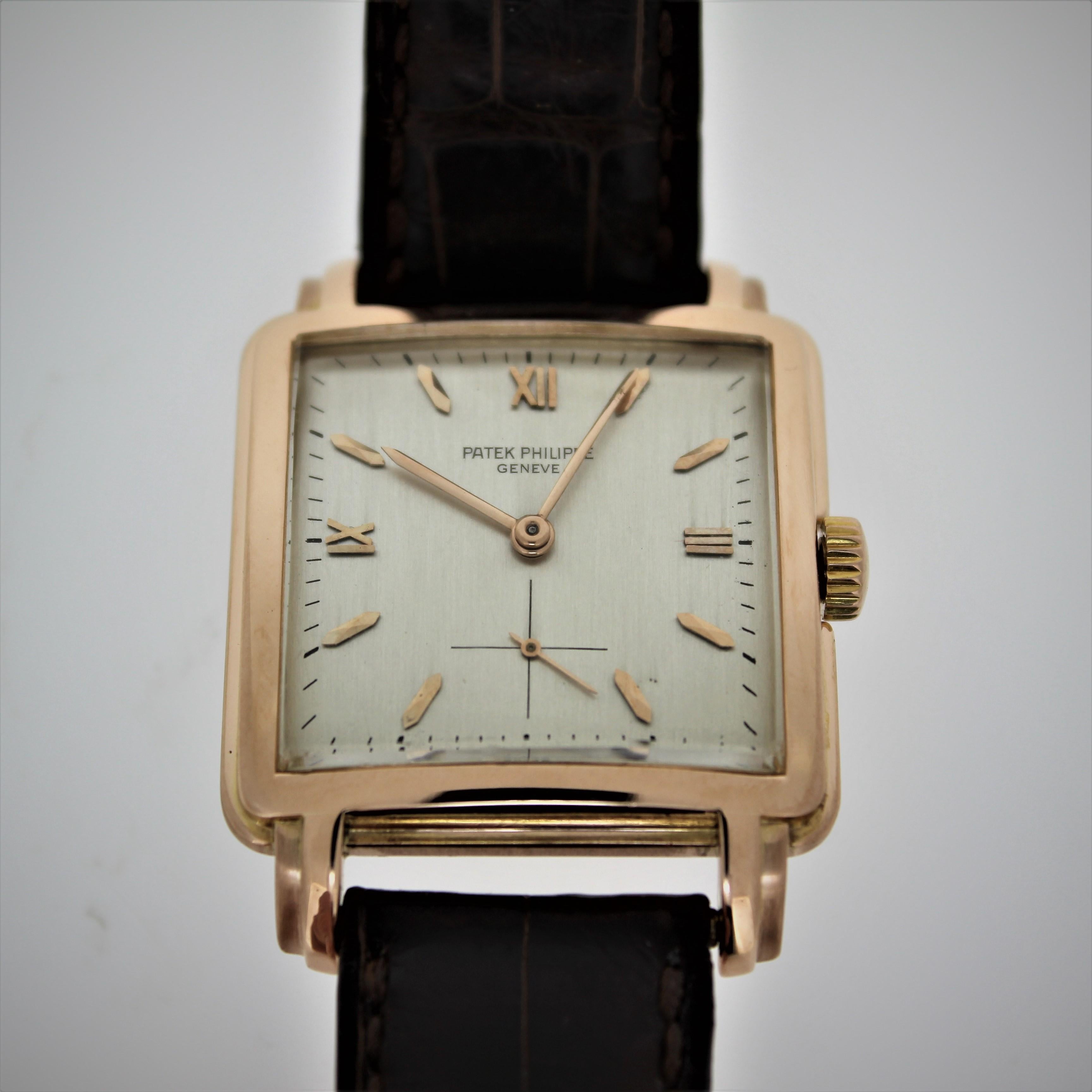 Patek Philippe 2436R Extra Large Vintage Square with Large Fancy Lugs circa 1946 3
