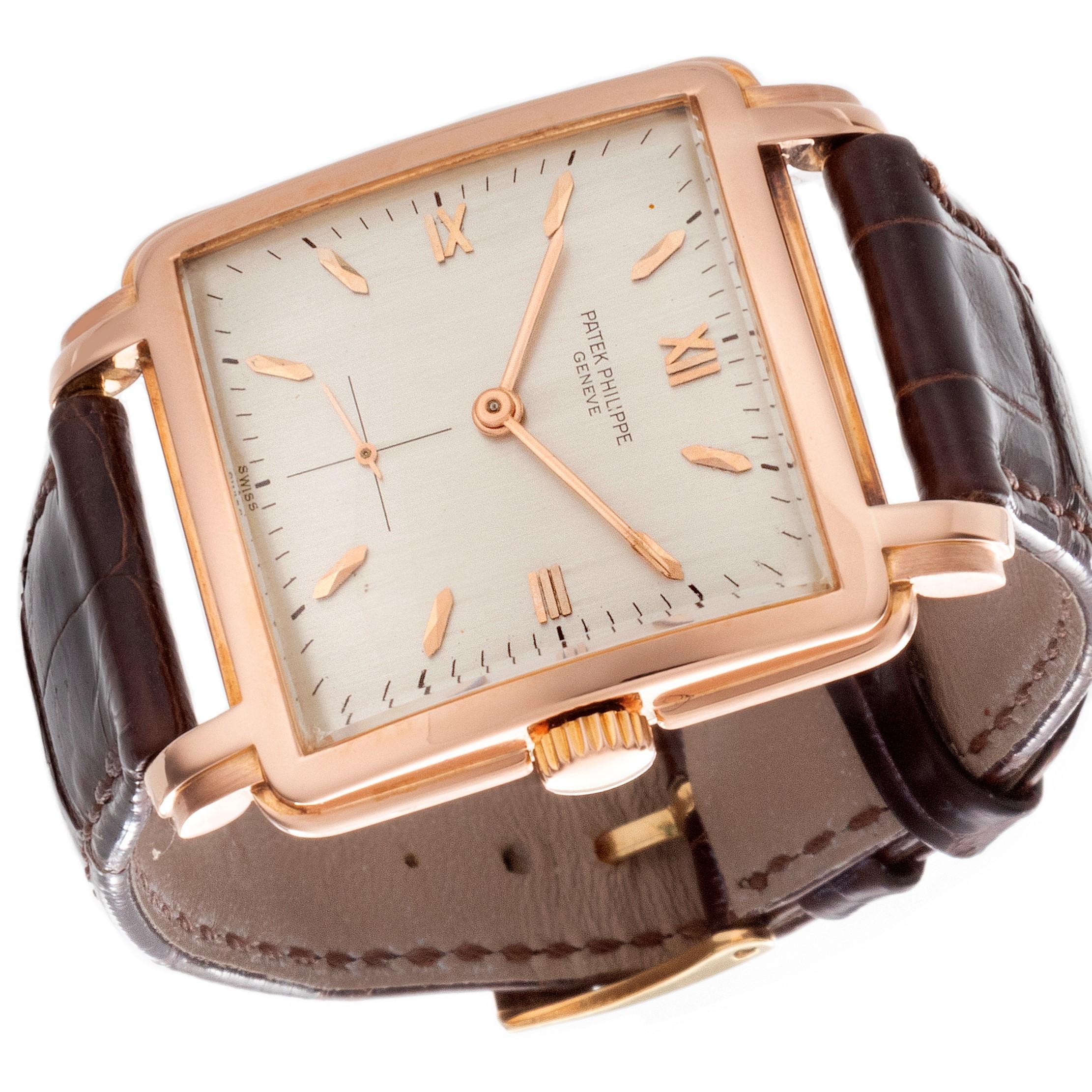 Patek Philippe 2436R Extra Large Vintage Square with Large Fancy Lugs circa 1946 1