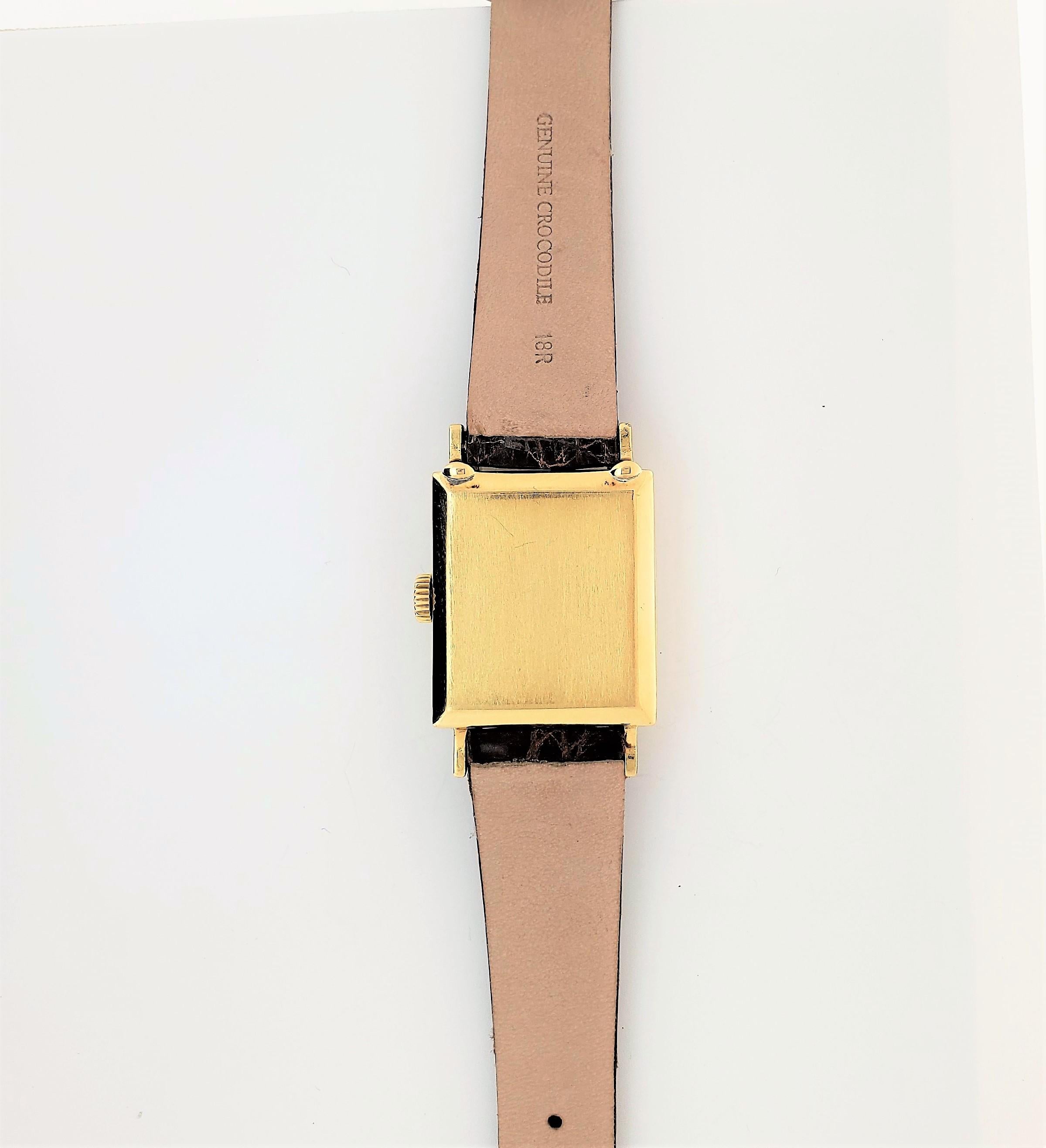 Women's or Men's Patek Philippe 2443J Rectangular Watch, Circa 1953 For Sale