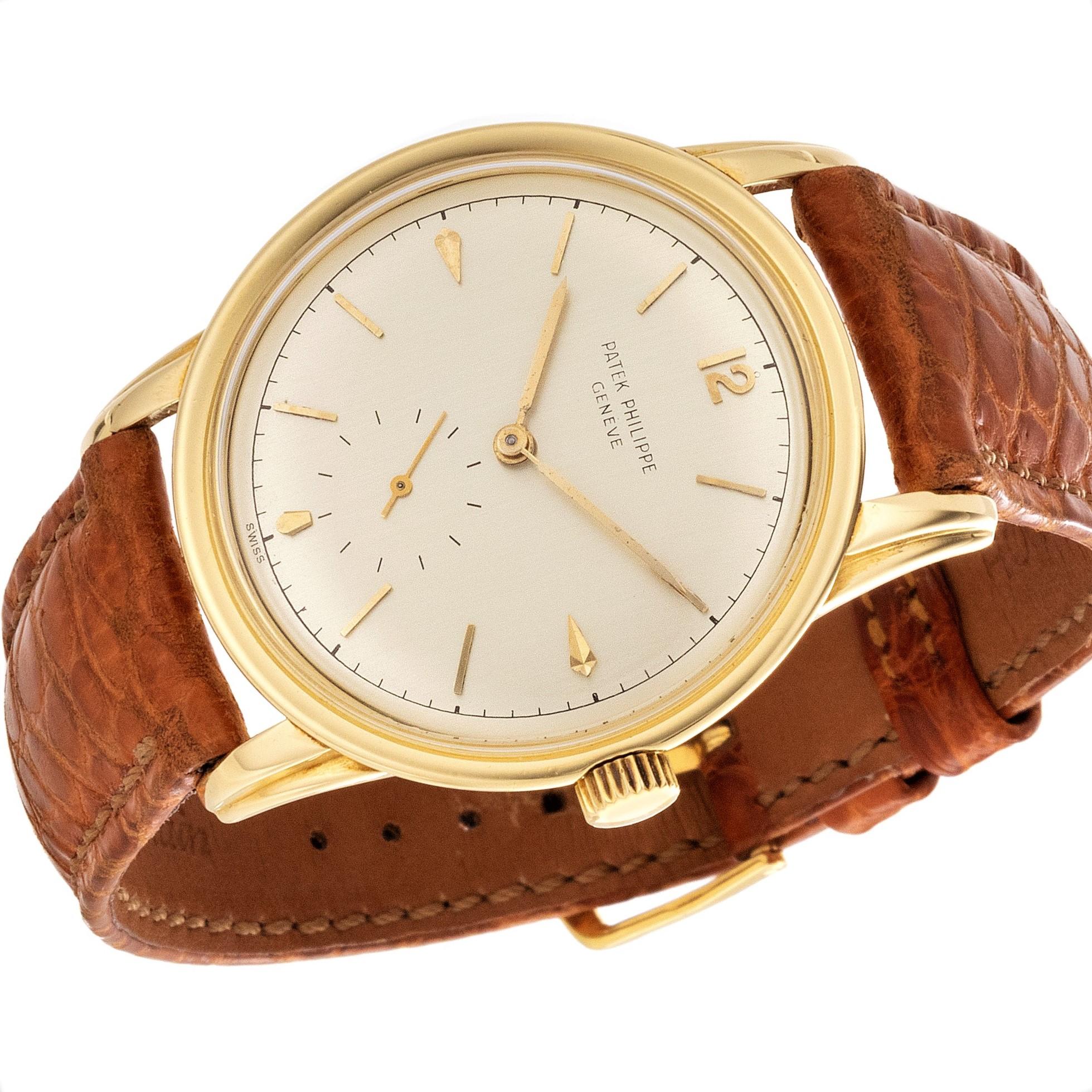 Patek Philippe 2452J Calatrava Watch 35mm Circa 1951 For Sale 2