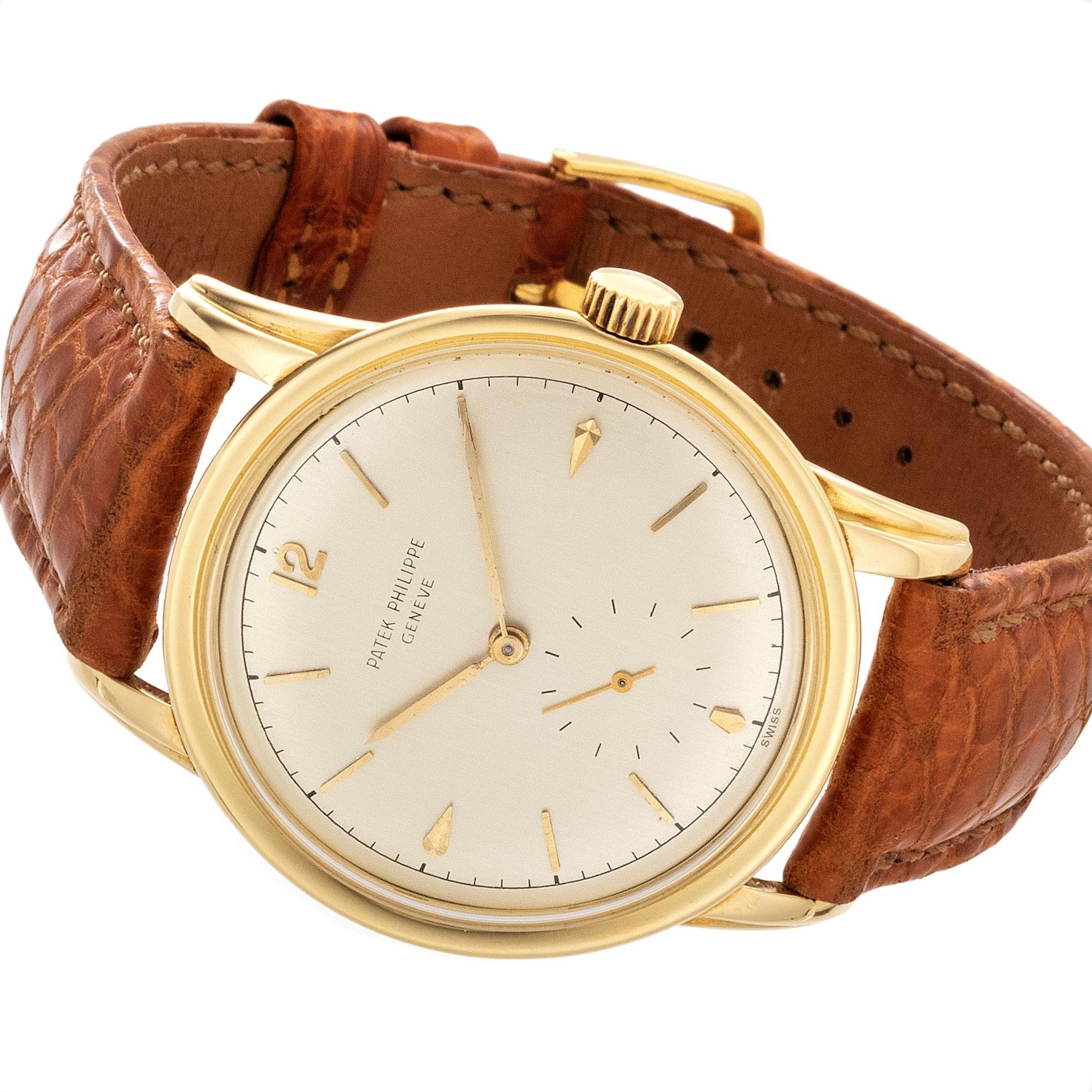 Patek Philippe 2452J Calatrava Watch 35mm Circa 1951 For Sale 3