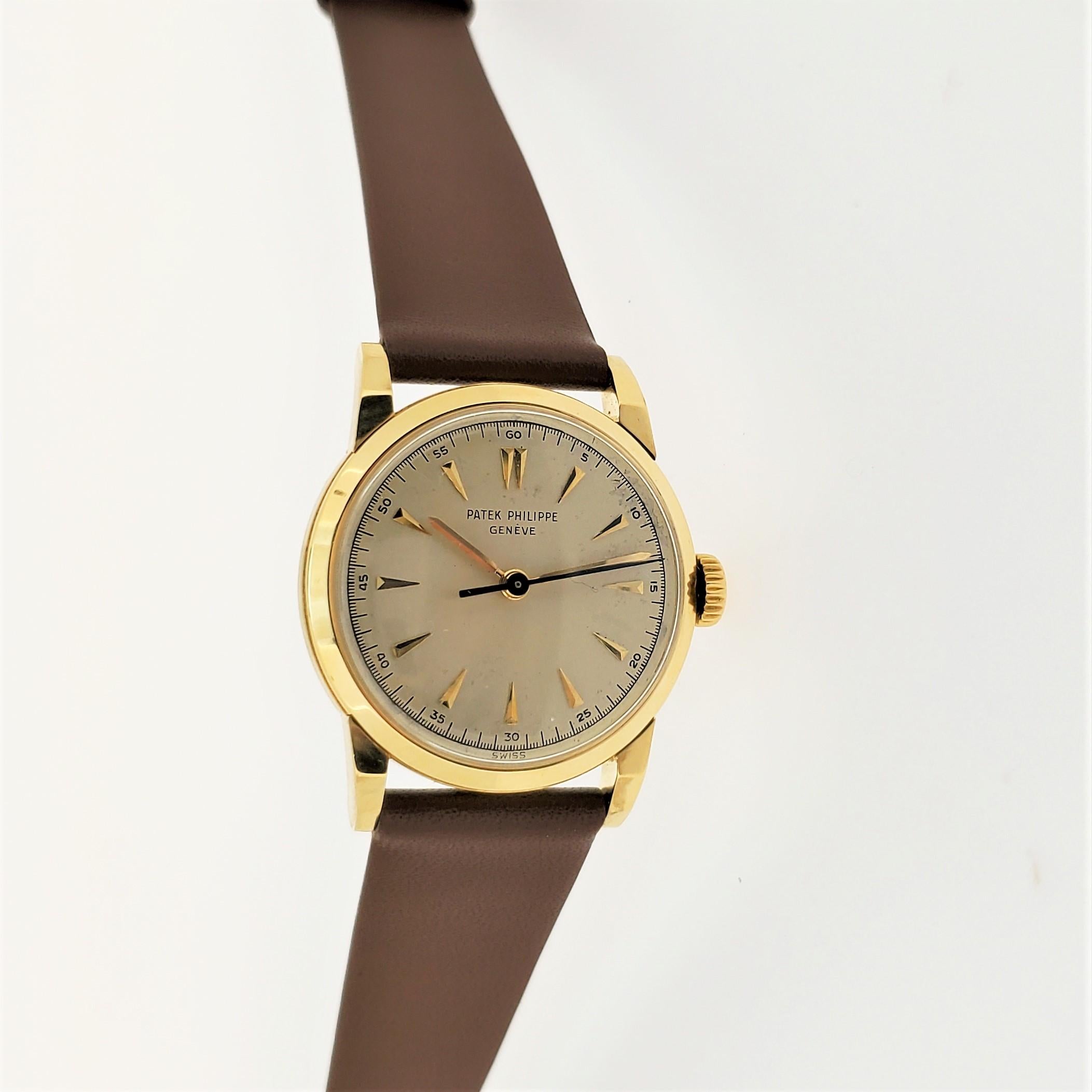 Patek Philippe 2460J Vintage Calatrava Watch with Faceted Bold Lugs, Circa 1951 6