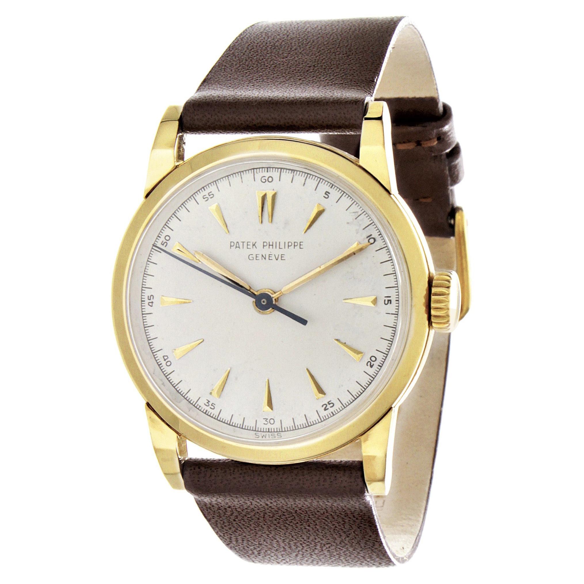 Patek Philippe 2460J Vintage Calatrava Watch with Faceted Bold Lugs, Circa 1951