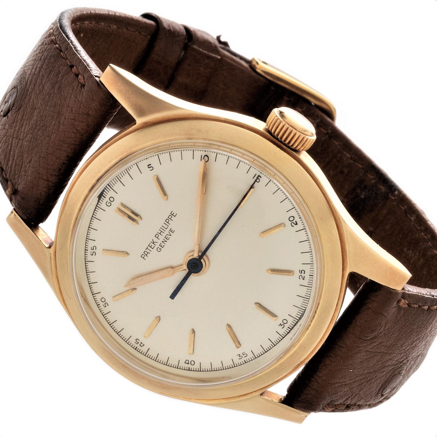 Patek Philippe 2483J Manual Wind 33mm Calatrava Screw Down Case Watch Circa 1953 1