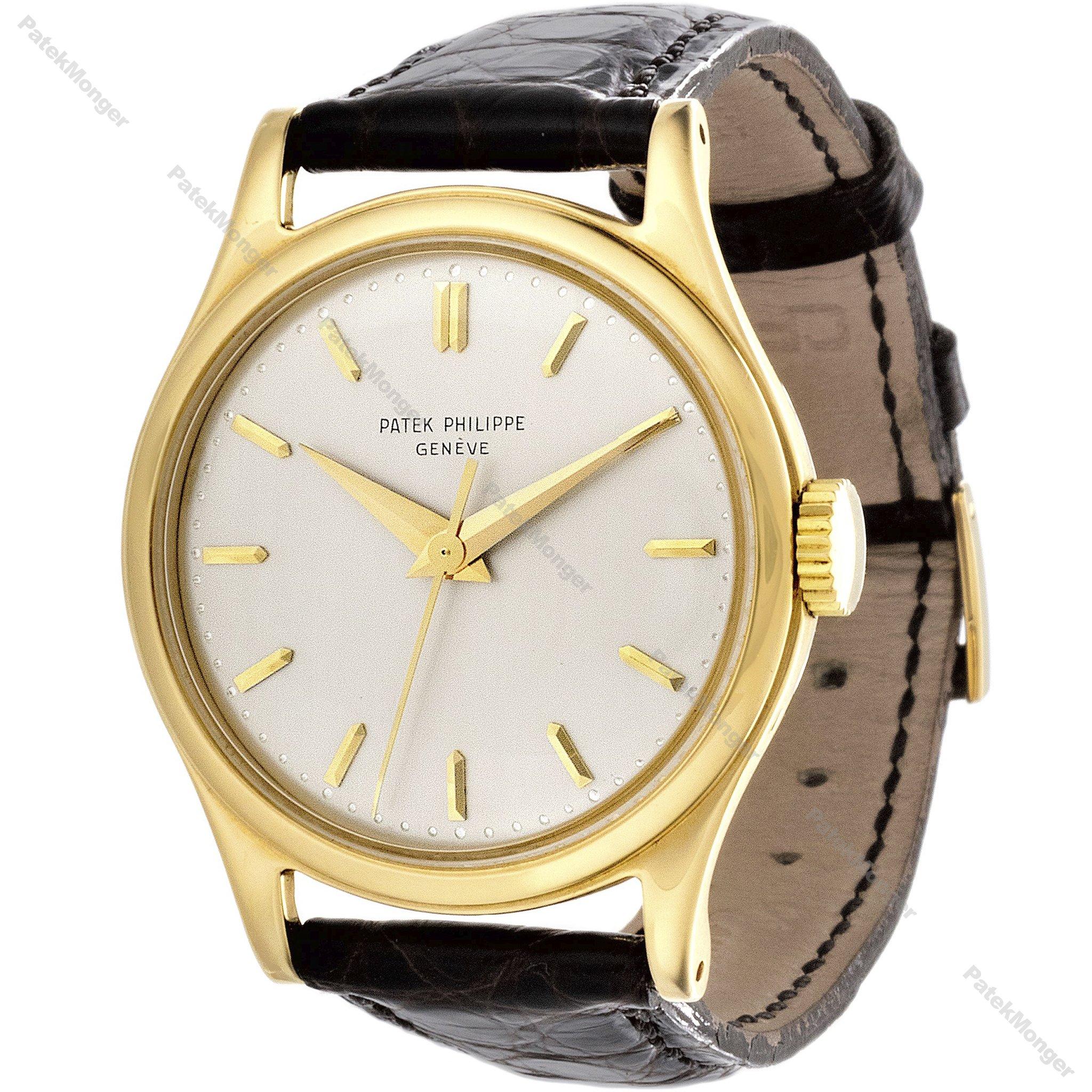 Introduction:
This 2508J vintage Patek Philippe watch features original factory dial with applied gold markers, screw back case, sweep seconds hand and  Patek alligator strap with original 18K yellow gold Patek buckle. 

Date & Paperwork: 
The watch