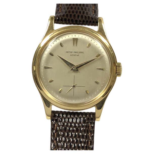 Patek Philippe 2509 Yellow Gold Waterproof Mechanical 1950s Wrist Watch ...