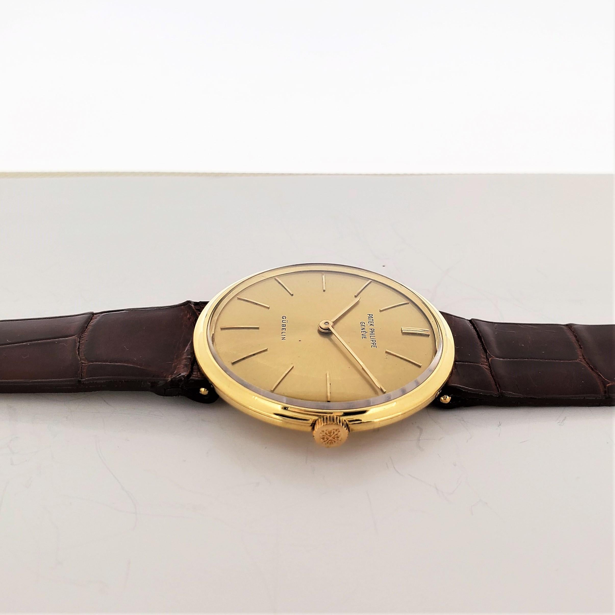 Patek Philippe: Calatrava-Uhr Patek Philippe 2591J mit Tafelgehäuse, um 1958 im Zustand „Hervorragend“ in Santa Monica, CA