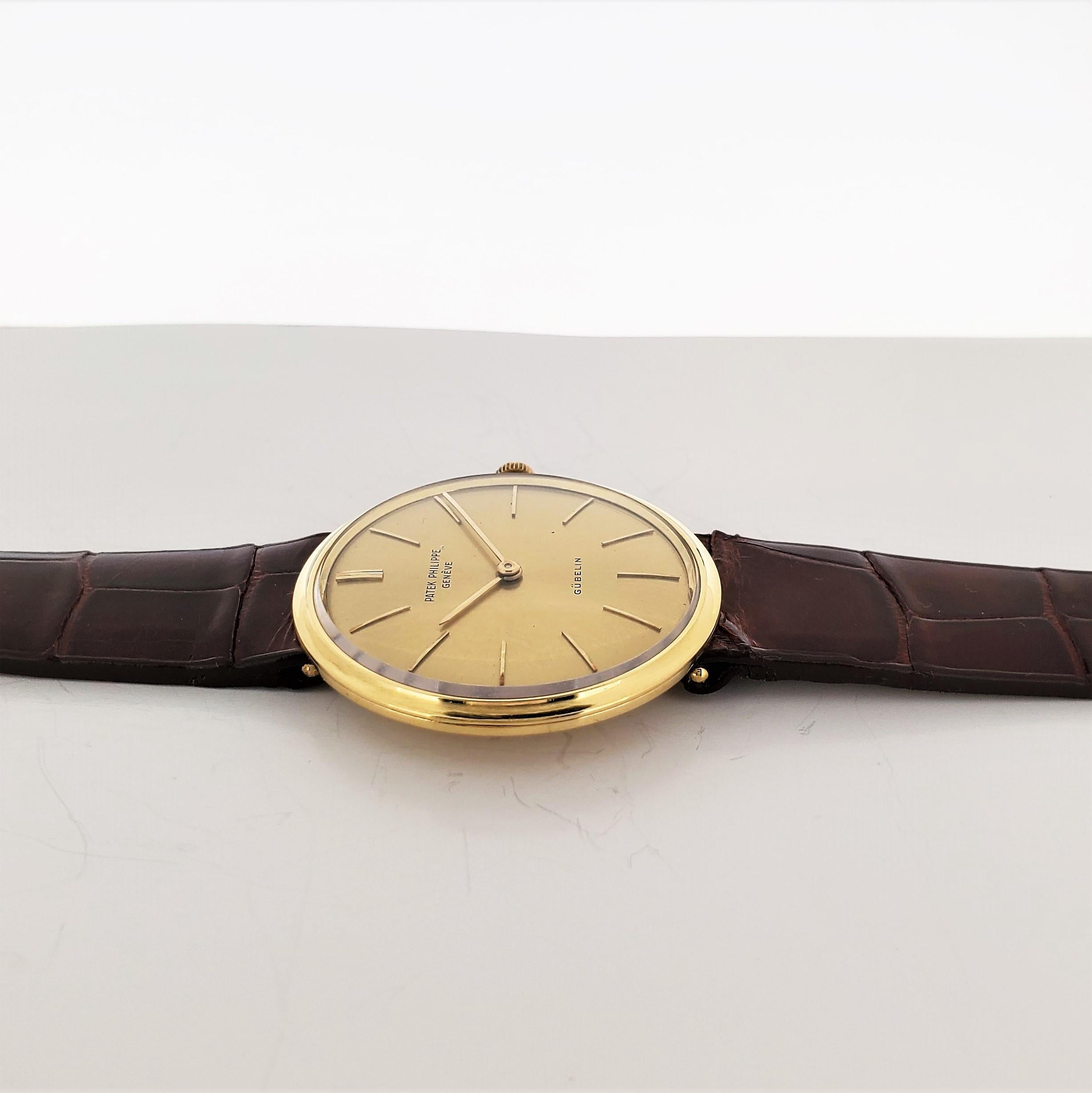 Patek Philippe: Calatrava-Uhr Patek Philippe 2591J mit Tafelgehäuse, um 1958 für Damen oder Herren