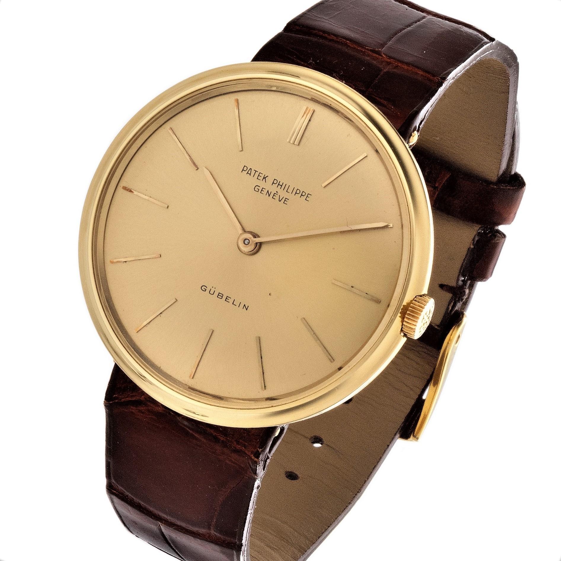 Patek Philippe: Calatrava-Uhr Patek Philippe 2591J mit Tafelgehäuse, um 1958 2