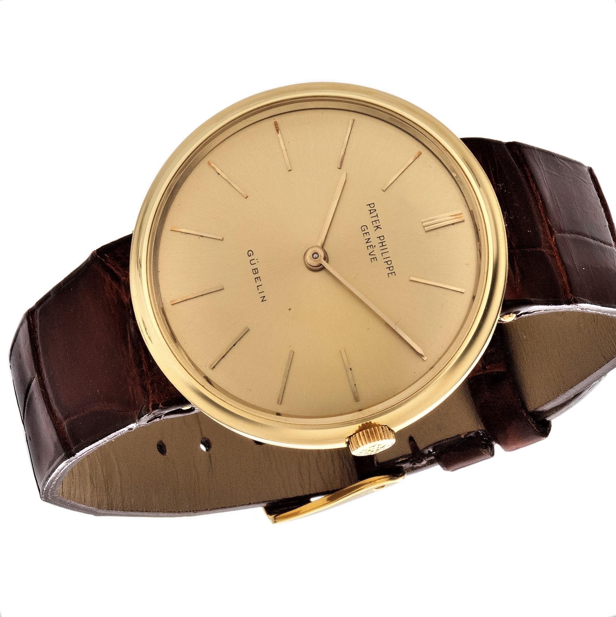 Patek Philippe: Calatrava-Uhr Patek Philippe 2591J mit Tafelgehäuse, um 1958 3
