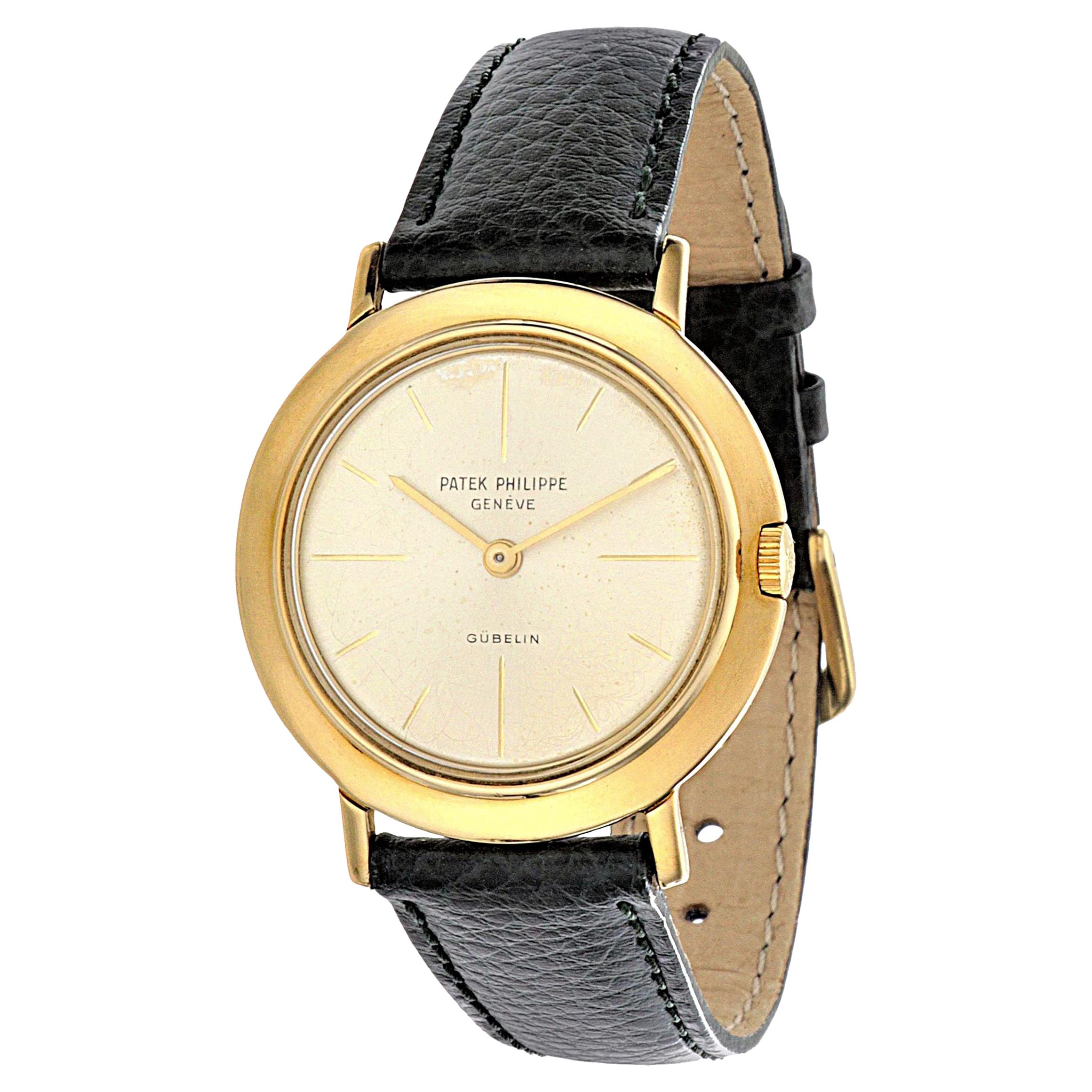 Patek Philippe 2595J Vintage Extra Thin Calatrava Retailed by Gueblin circa For Sale