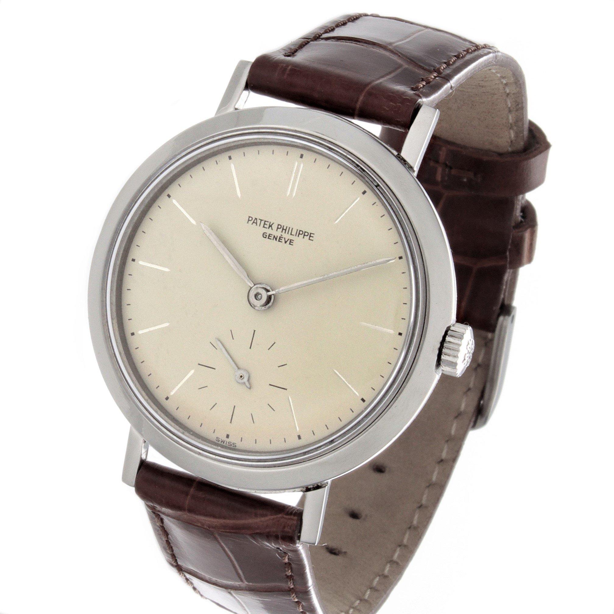 Patek Philippe 3419A Stainless Steel Calatrava Watch In Excellent Condition For Sale In Santa Monica, CA