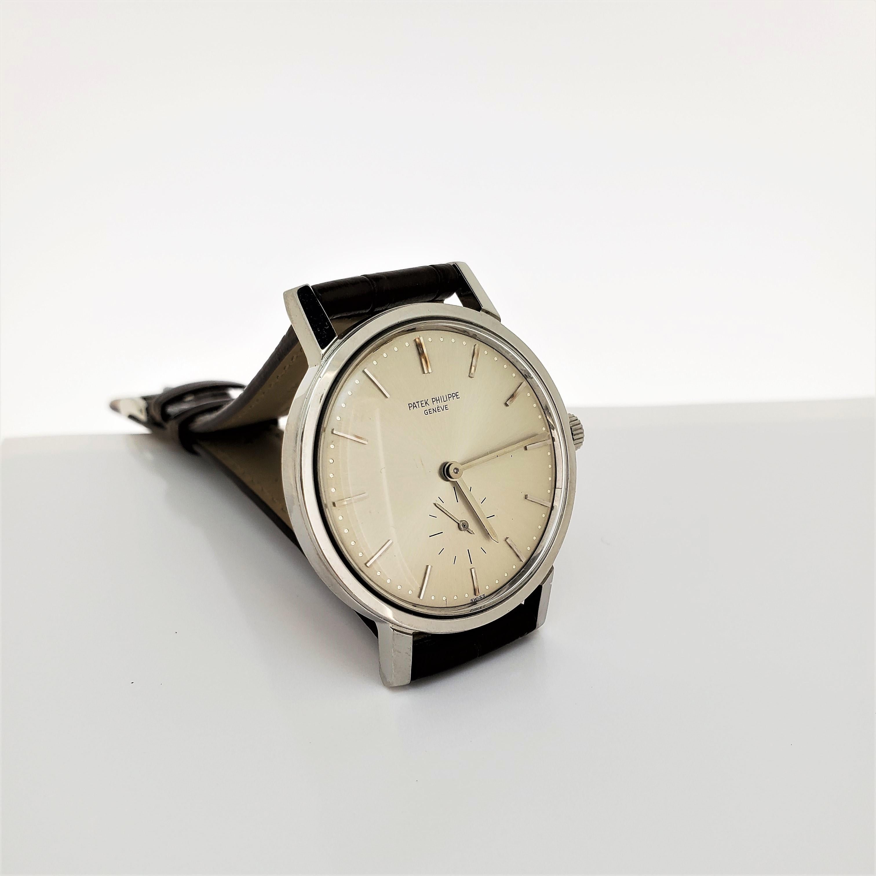 Patek Philippe 3466A Stainless Steel Automatic Calatrava Watch, circa 1967 2