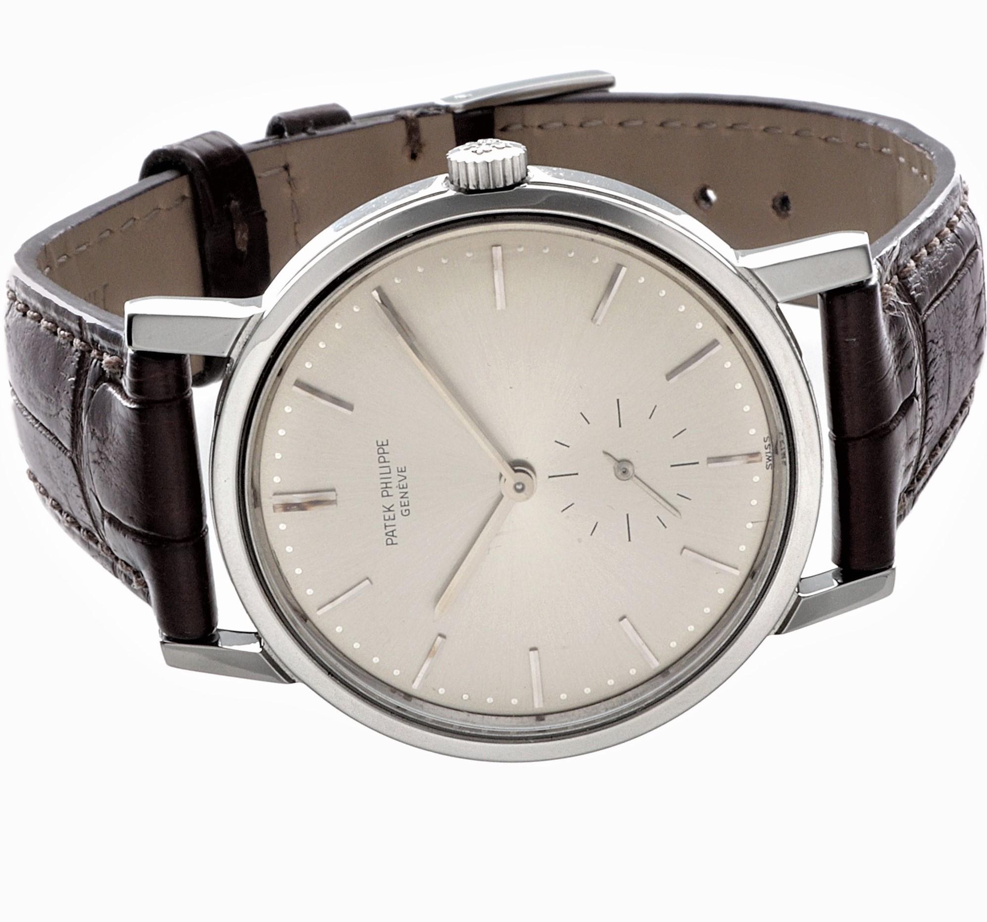 Women's or Men's Patek Philippe 3466A Stainless Steel Automatic Calatrava Watch, circa 1967