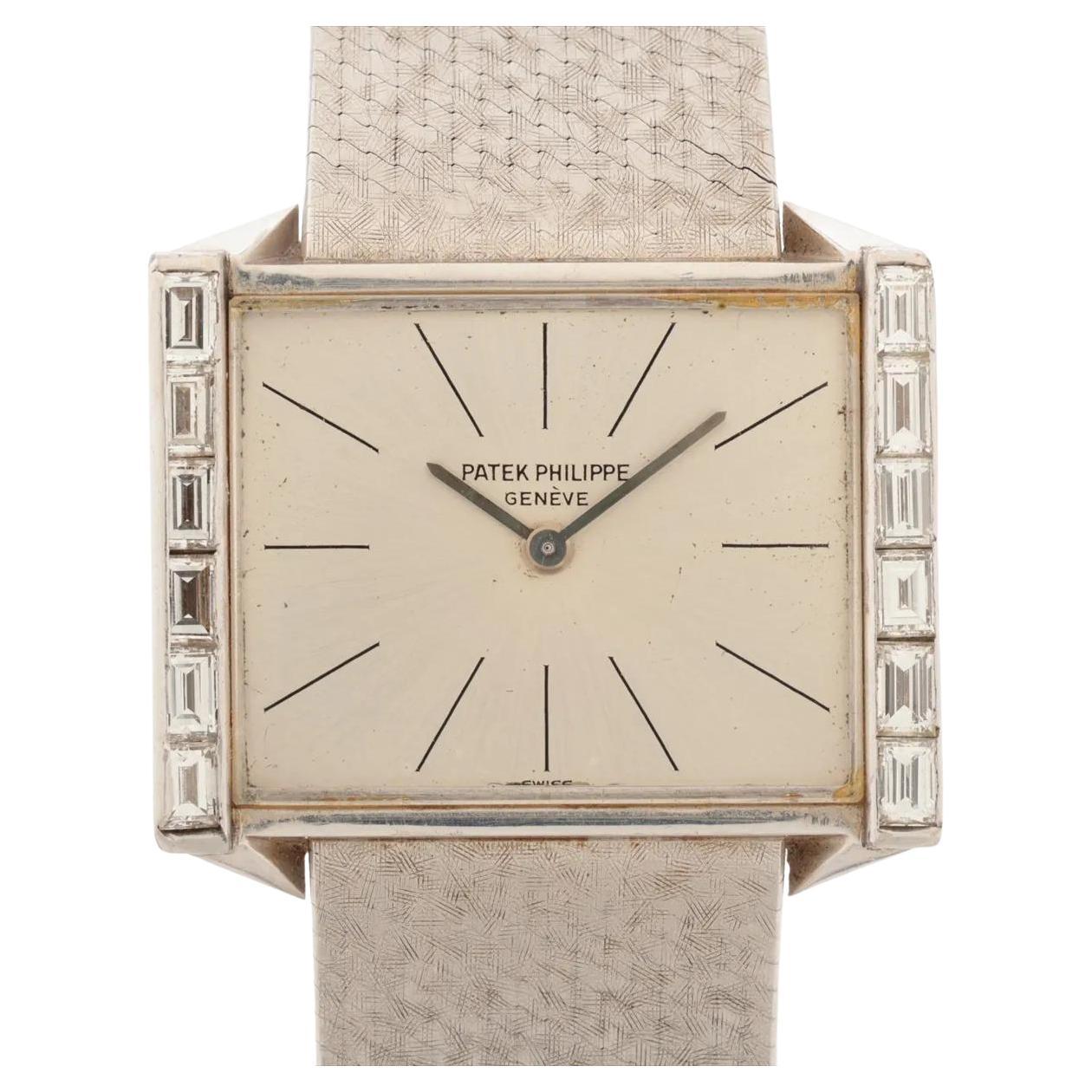 Pre-owned Patek Philippe 3506/3g 18k White Gold Silver Dial Vintage Watch