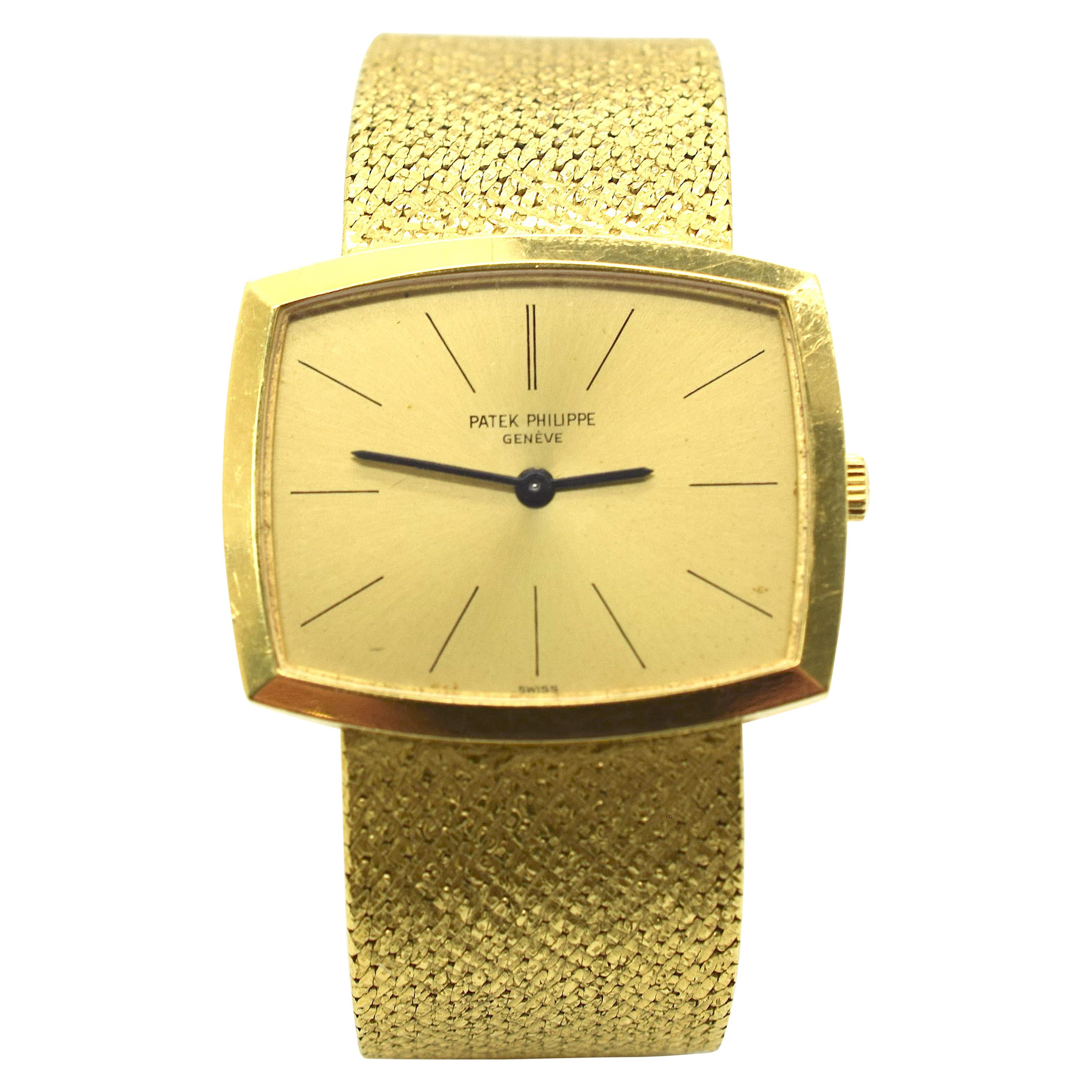 Patek Philippe 3528 18 Karat Gold Winding Men's Vintage Watch