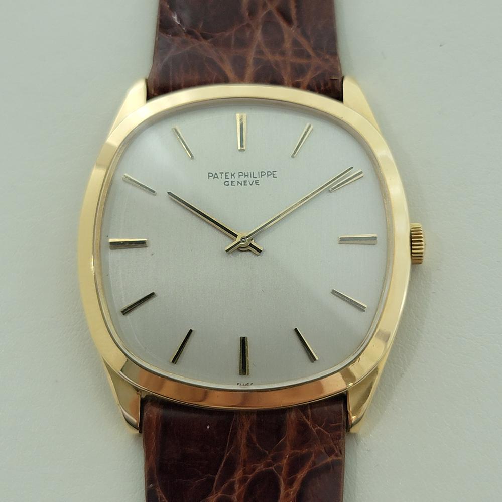 Zeitloser Luxus, Patek Philippe Men's 18k Gold ref 3544 Golden Ellipse Handaufzug, c.1970s, in ausgezeichnetem Zustand. Von einem Uhrmachermeister für echt befunden. Wunderschönes, signiertes Patek Philippe-Zifferblatt, Genfer Punzierung,
