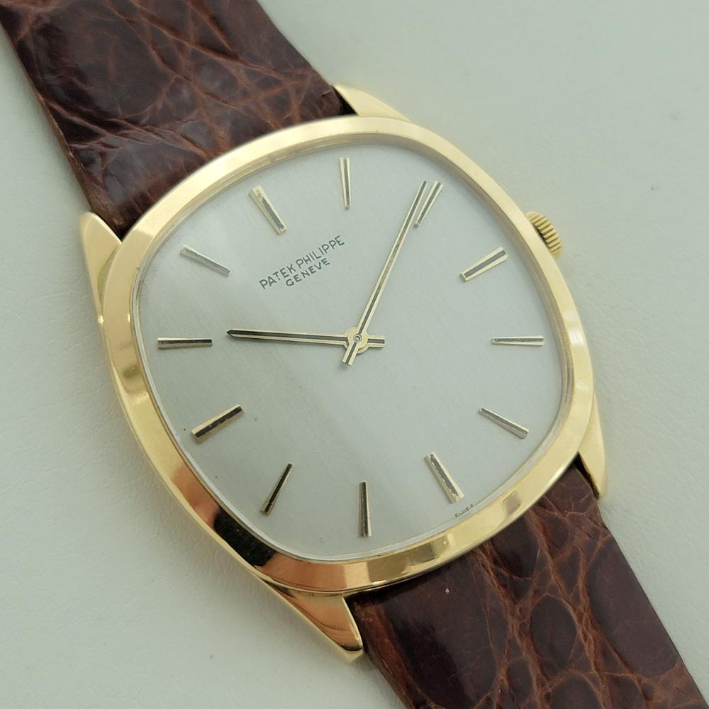 Patek Philippe 3544 Golden Ellipse 18k Gold 33MM Herren Handaufzug 1970s RA536 im Zustand „Hervorragend“ im Angebot in Beverly Hills, CA
