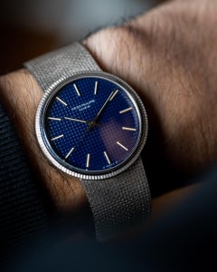 Patek Philippe 3569G Blue Linen Dial 18k WG 1970s