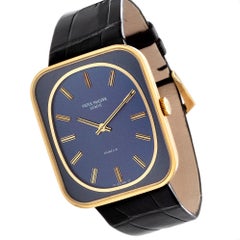 Patek Philippe 3582J Vintage Rectangular Blue Dial Watch, circa 1973