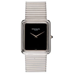 Patek Philippe 3649 Onyx Dial 18k WG Manual Winding 1970s