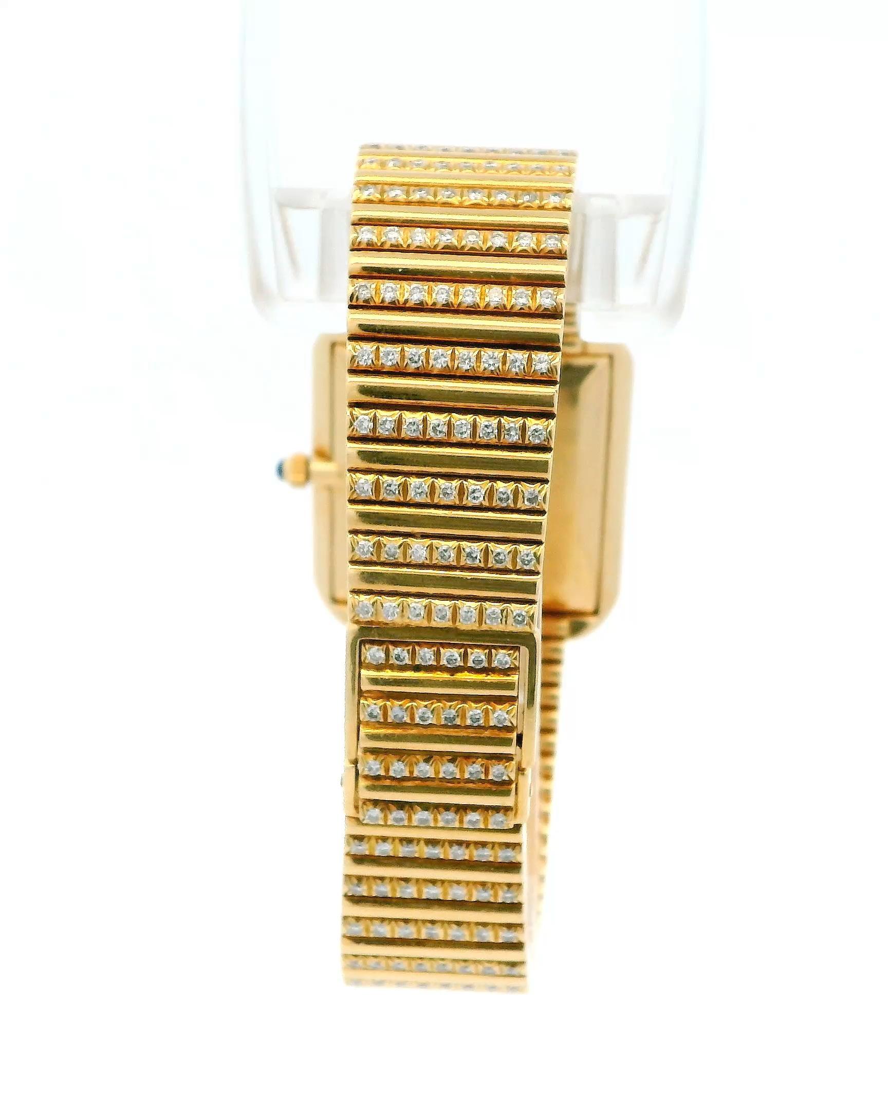 Patek Philippe 3727/3 Lapis Diamond Case Pave Bracelet Watch W/Archive For Sale 5