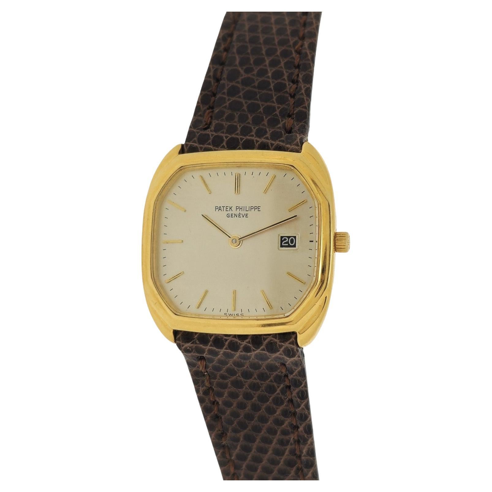 Patek Philippe 3761J Vintage Mid size Unisex Quartz Cushion watch Circa 1980's