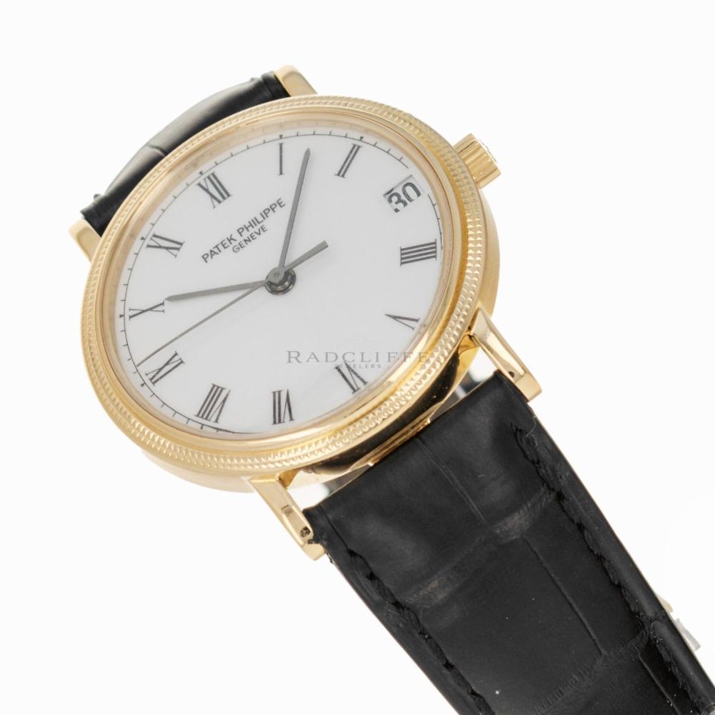 Patek Philippe Calatrava Reference #:3802. men's  yellow gold, Patek Philippe, Calatrava  3802J , automatic self wind. Verified and Certified by WatchFacts. 1 year warranty offered by WatchFacts.
