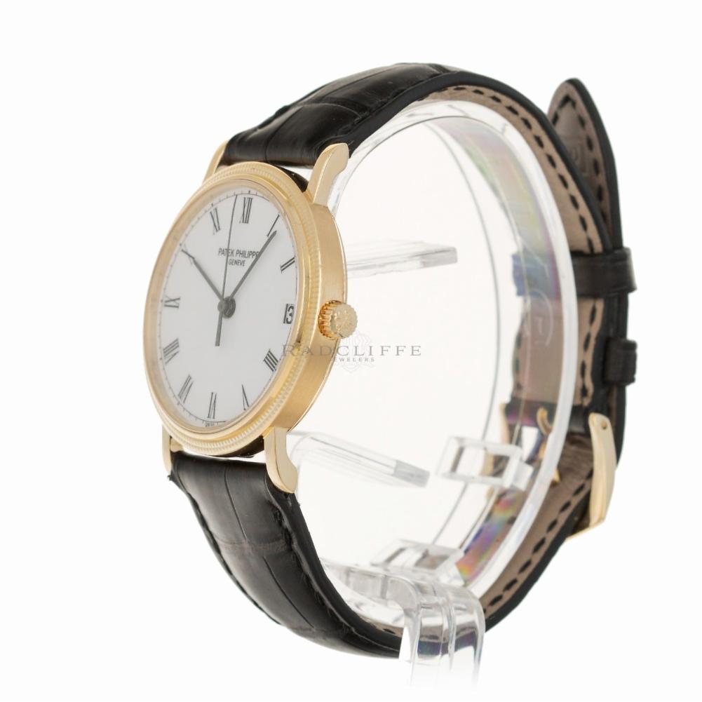 Contemporary Patek Philippe 3802/200 Calatrava Hobnail 3802J Swiss Automatic Watch