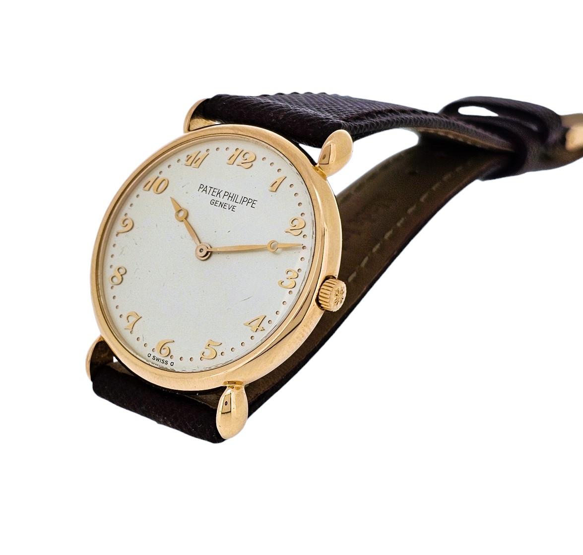 Modern Patek Philippe 3820R Extra thin Calatrava in Rose gold with Breguet numerals