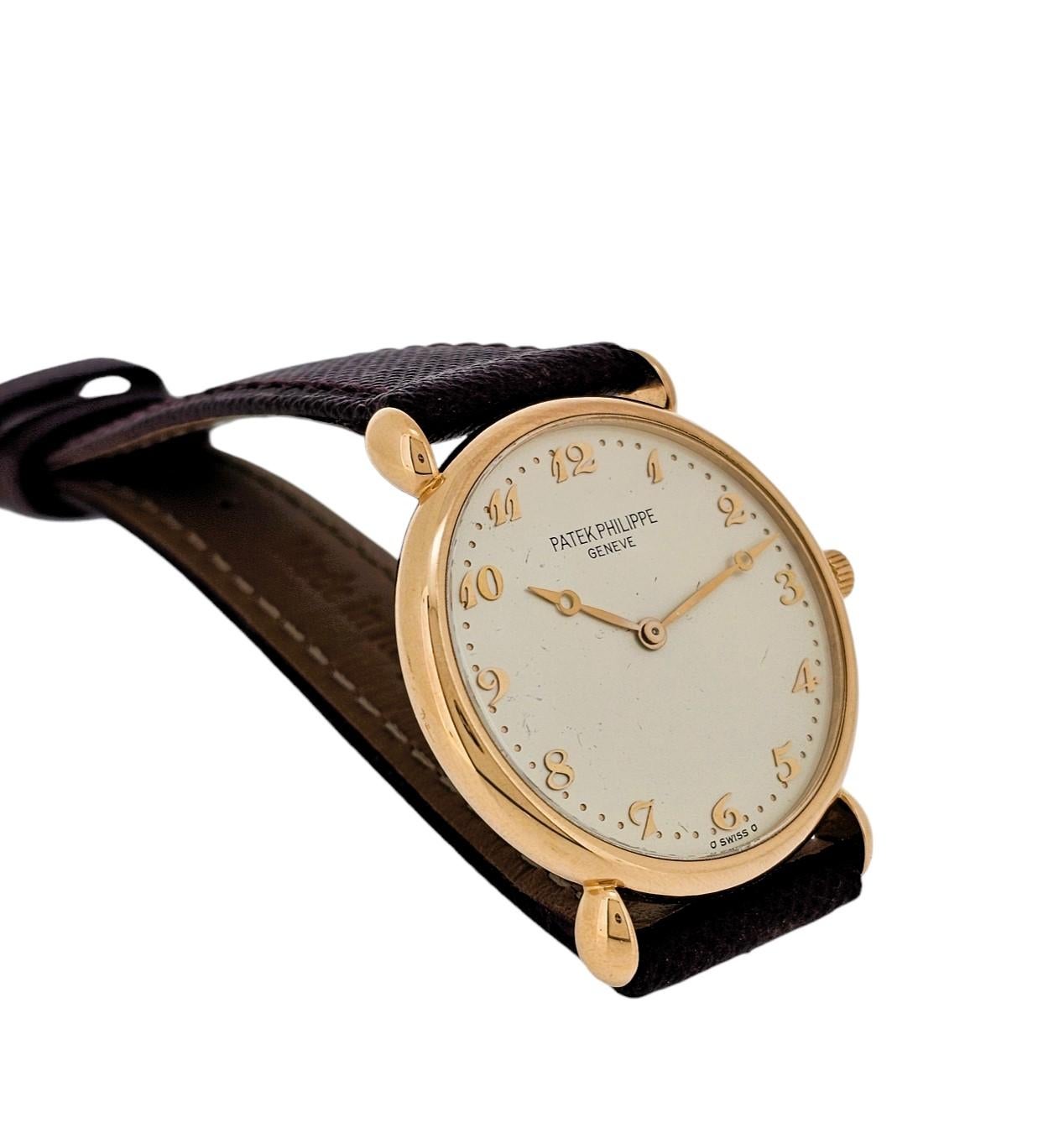 Patek Philippe 3820R Extra thin Calatrava in Rose gold with Breguet numerals In Excellent Condition In Santa Monica, CA