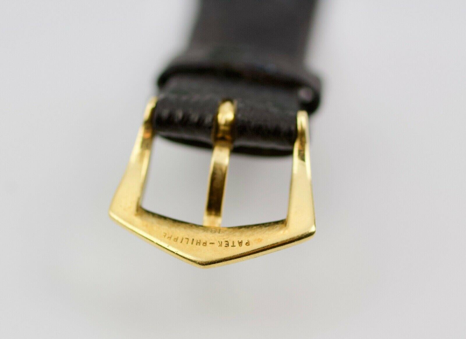 Patek Philippe 3944 Calatrava 18k Yellow Gold Quartz Watch with Original Strap 2