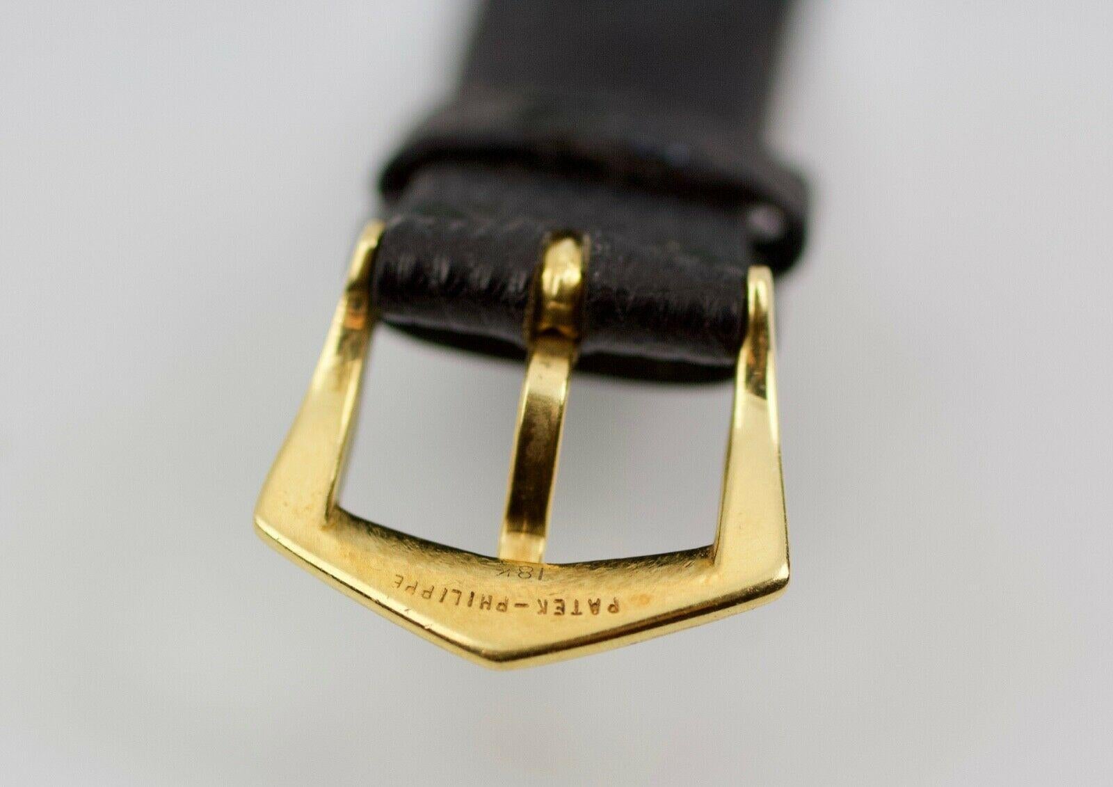 Patek Philippe 3944 Calatrava 18k Yellow Gold Quartz Watch with Original Strap 3