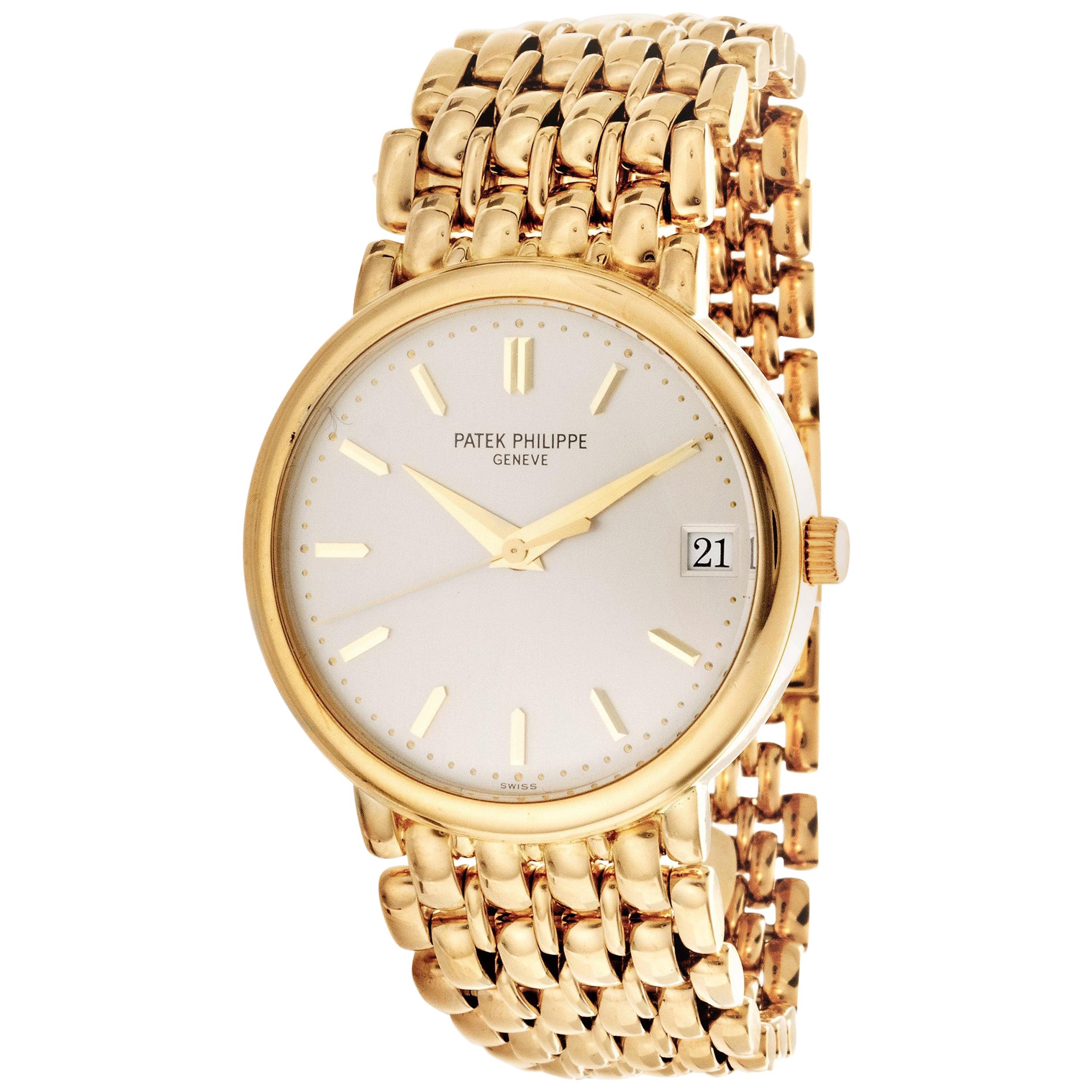 Patek Philippe 3998/1J Automatic Calatrava Bracelet Watch For Sale