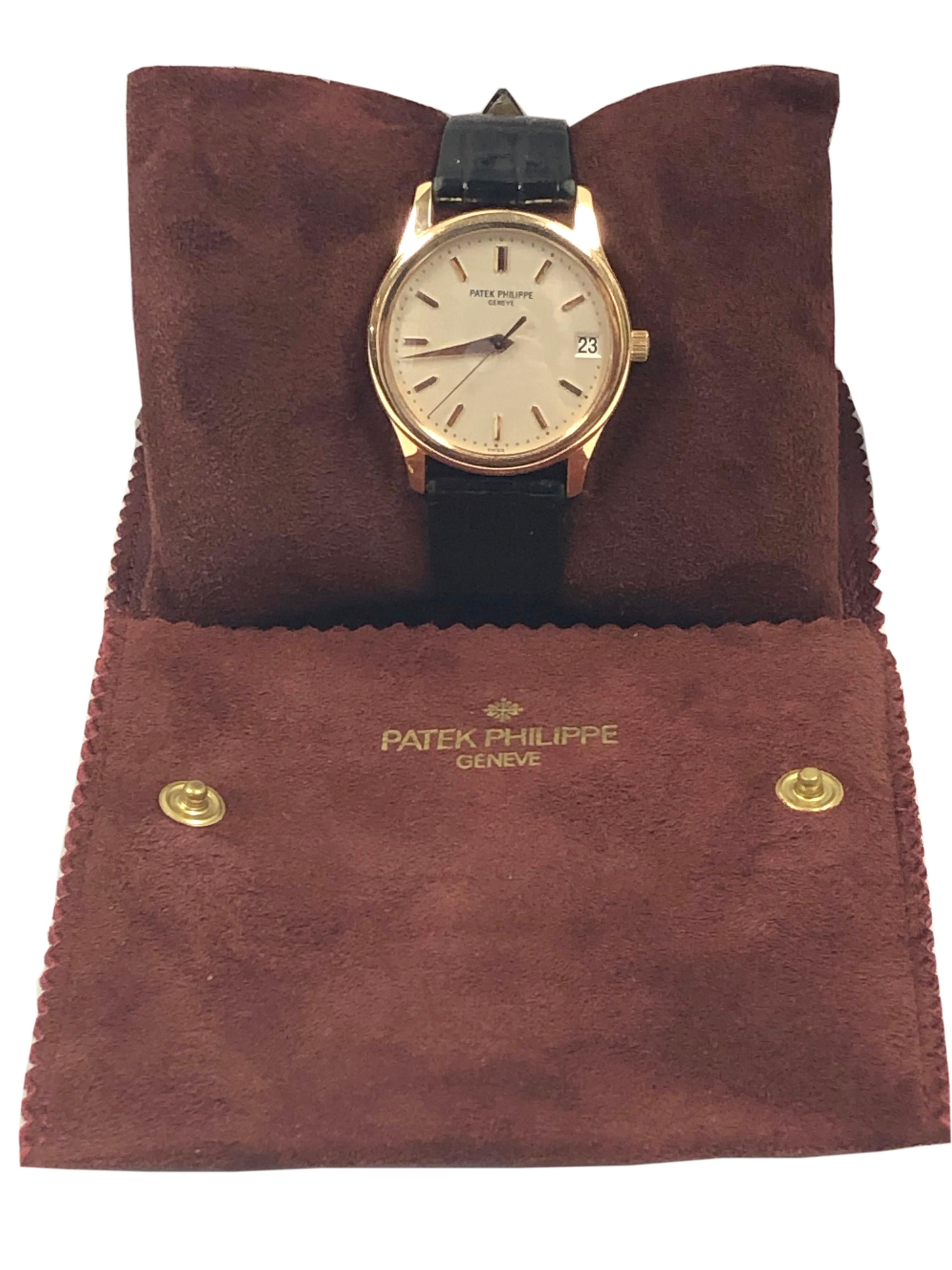 Patek Philippe 3998 Caltrava Yellow Gold Automatic Wrist Watch For Sale 1