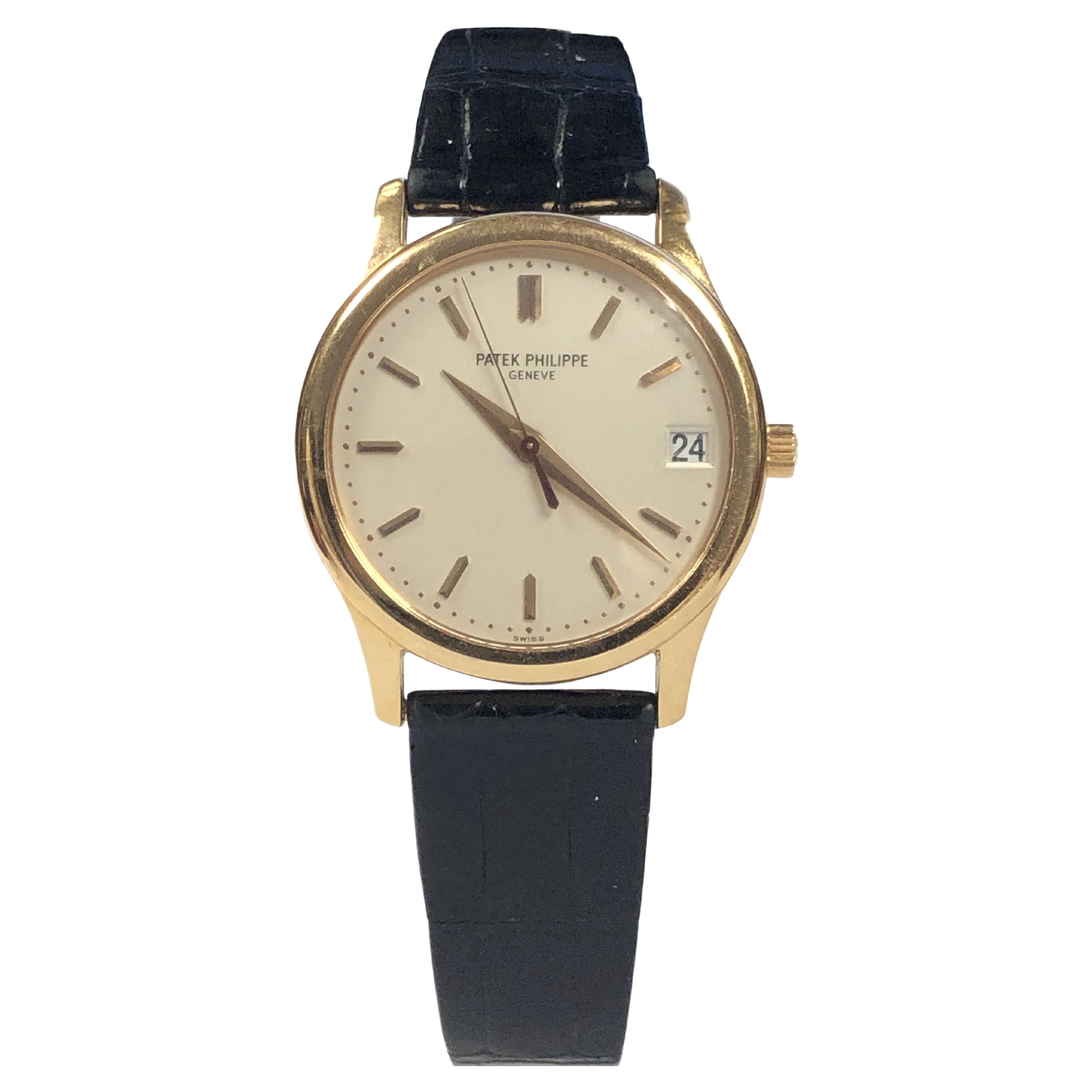 Patek Philippe 3998 Caltrava Yellow Gold Automatic Wrist Watch For Sale