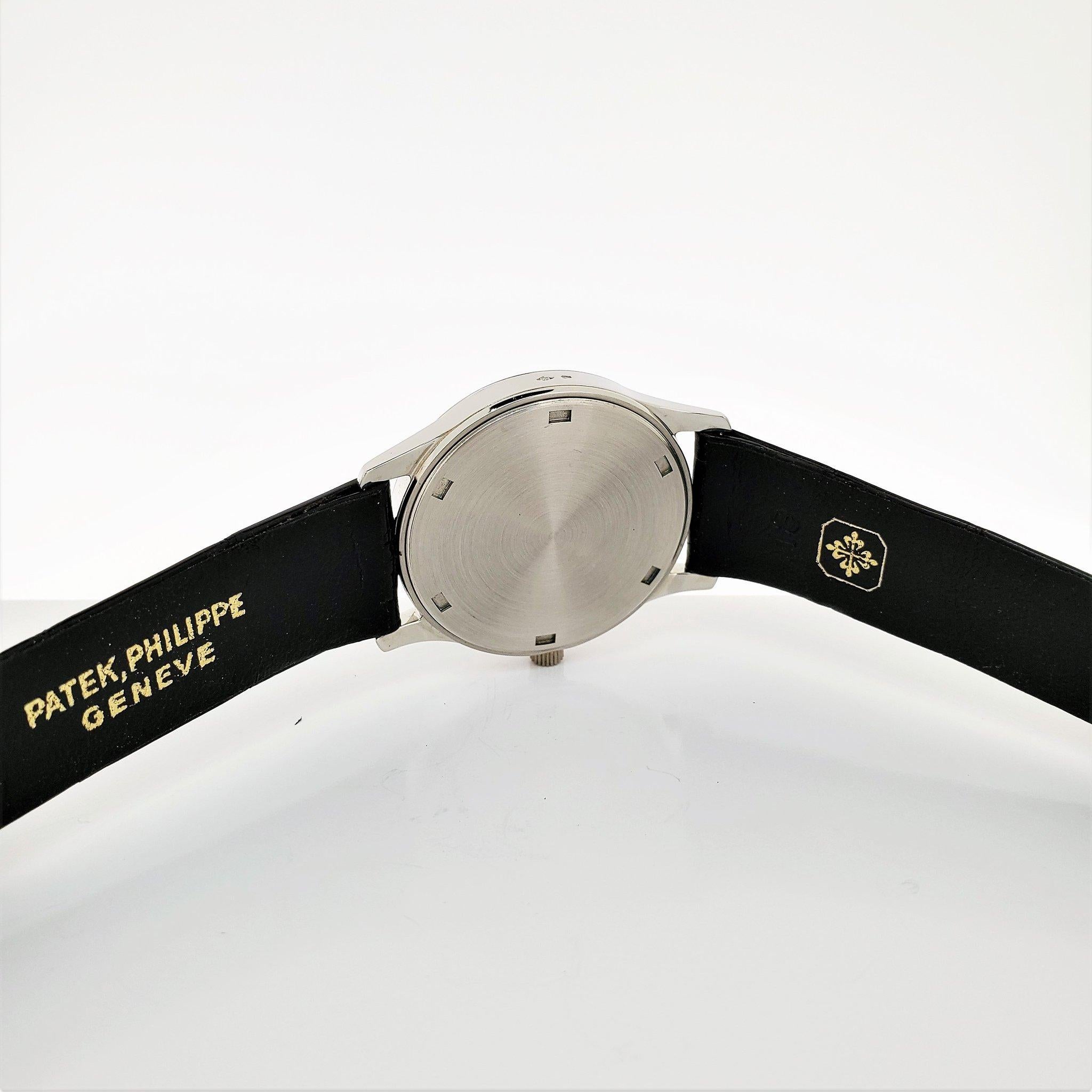 Patek Philippe 3998P Automatic Calatrava Diamond Dial Watch Circa 1991 For Sale 4
