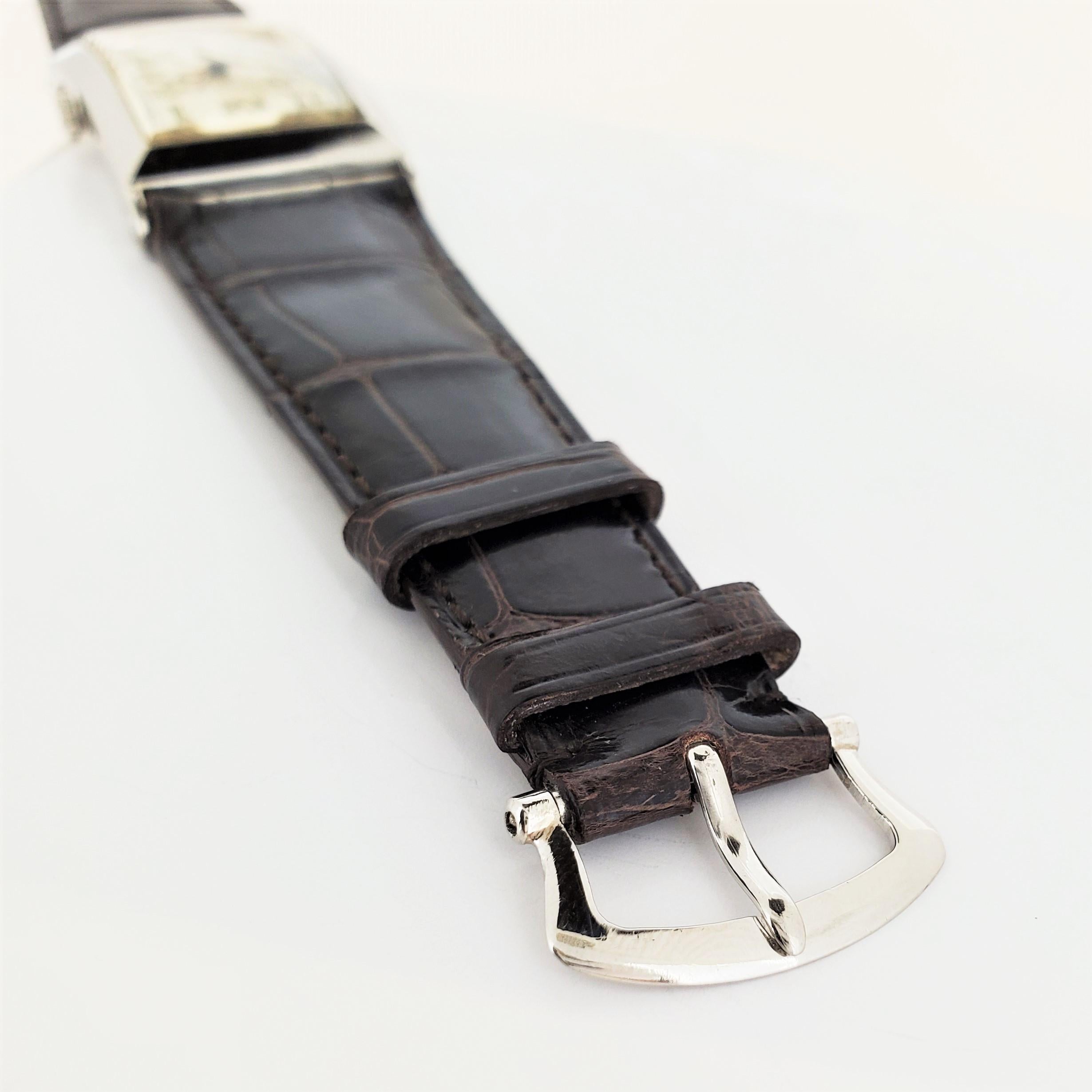 Patek Philippe „42“ Platin-Uhr mit gebogenem Scharnier im Art déco-Stil im Angebot 5