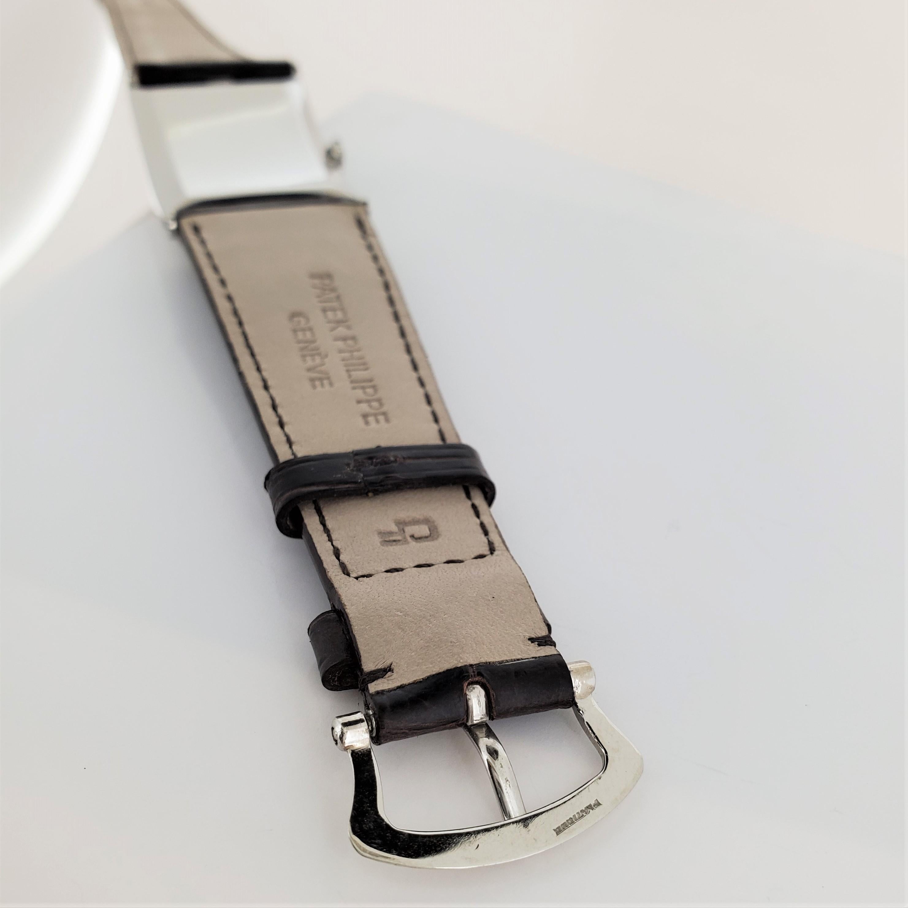 Patek Philippe „42“ Platin-Uhr mit gebogenem Scharnier im Art déco-Stil im Angebot 6