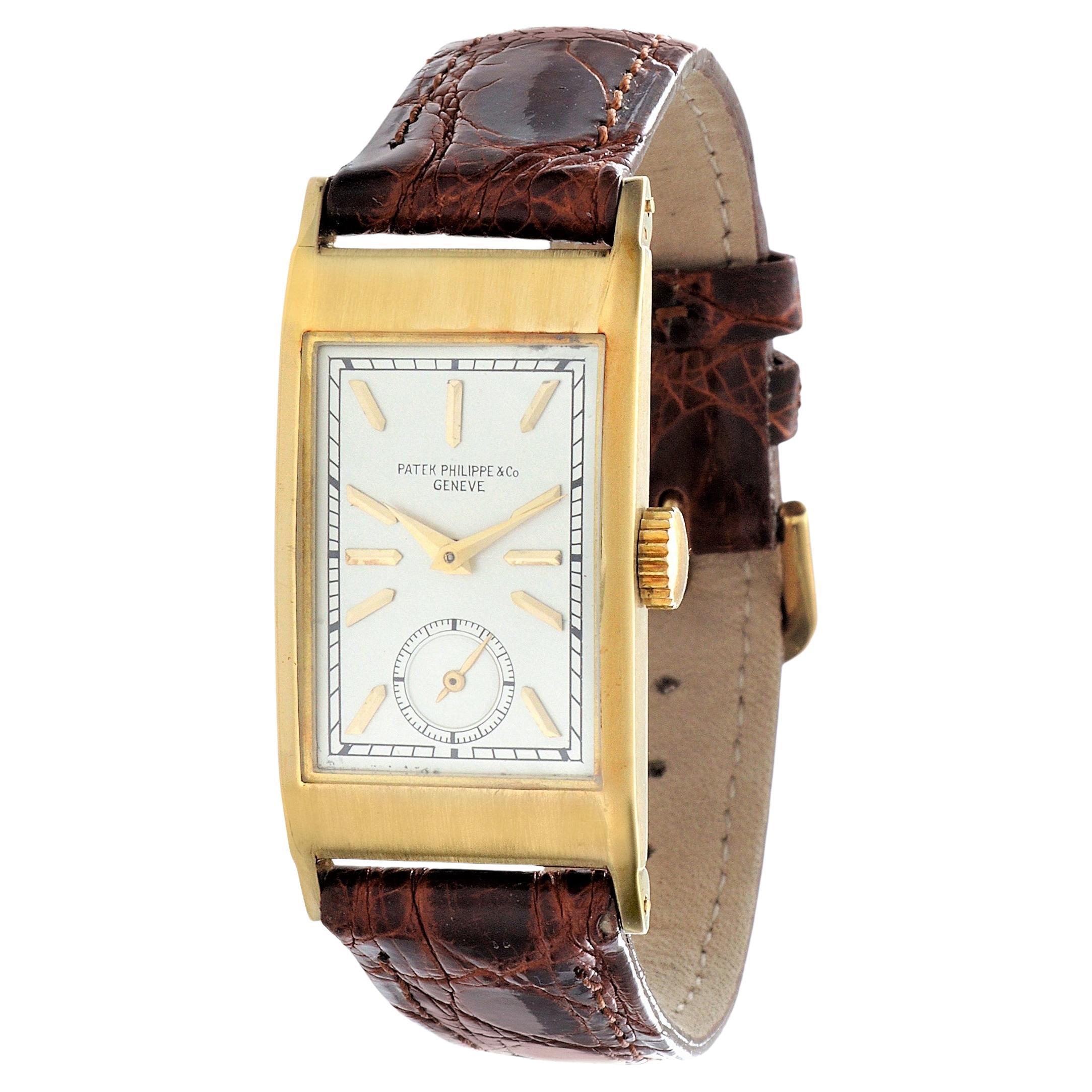 Patek Philippe 425J "Tegolino" Orologio Art Deco d'epoca in oro giallo, CIRCA 1939