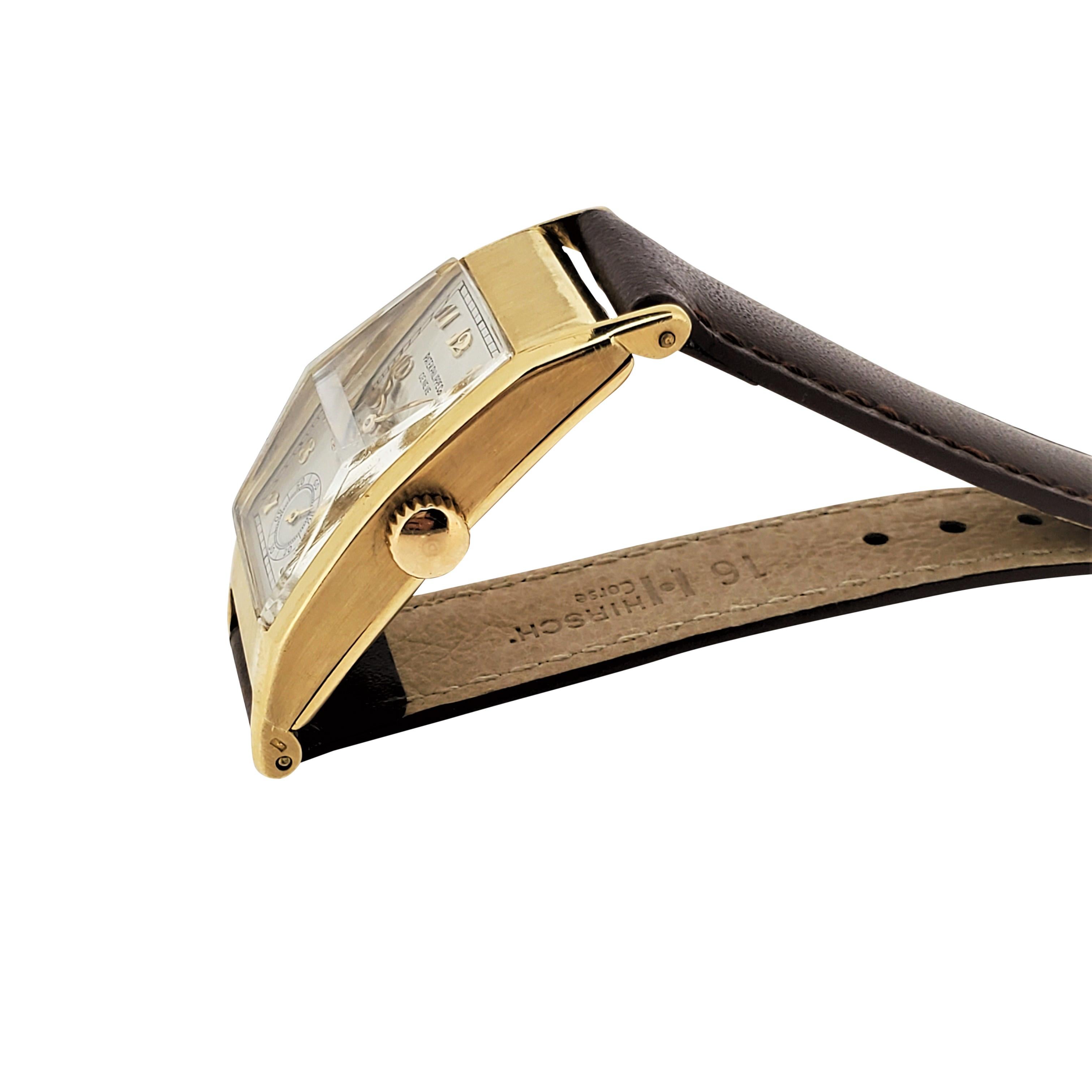 Patek Philippe Montre Art déco vintage Tegolino 425J en or jaune, vers 1940 en vente 3