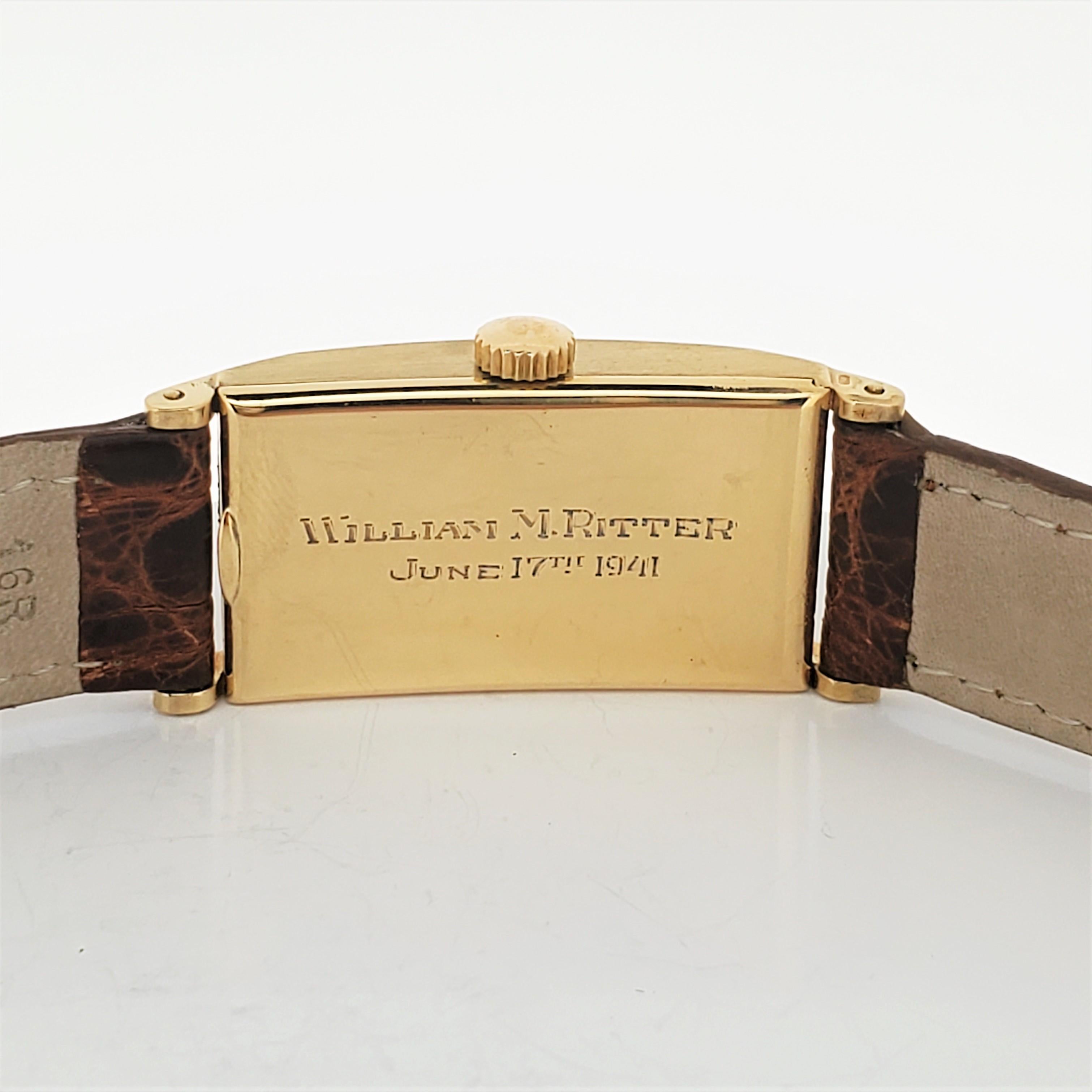 Patek Philippe 425J „Tegolino“ Vintage Art-Déco-Uhr in Gelbgold in Gelbgold, um 1940 2