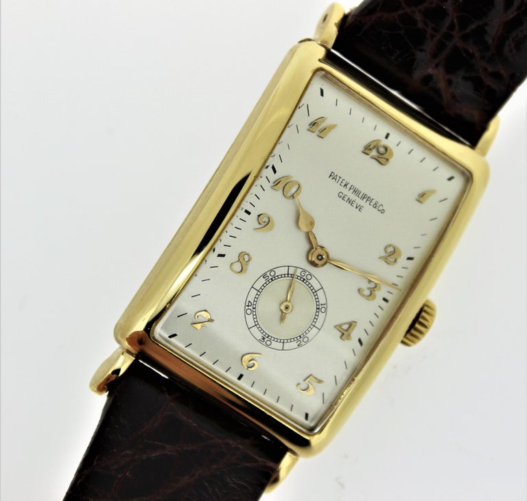 Patek Philippe 431J Extra Large Curved Rectangular Art Deco Watch For ...