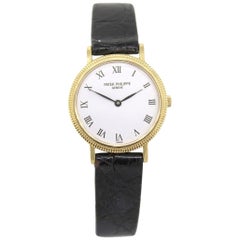 Patek Philippe 4819 Calatrava on Black Leather Watch