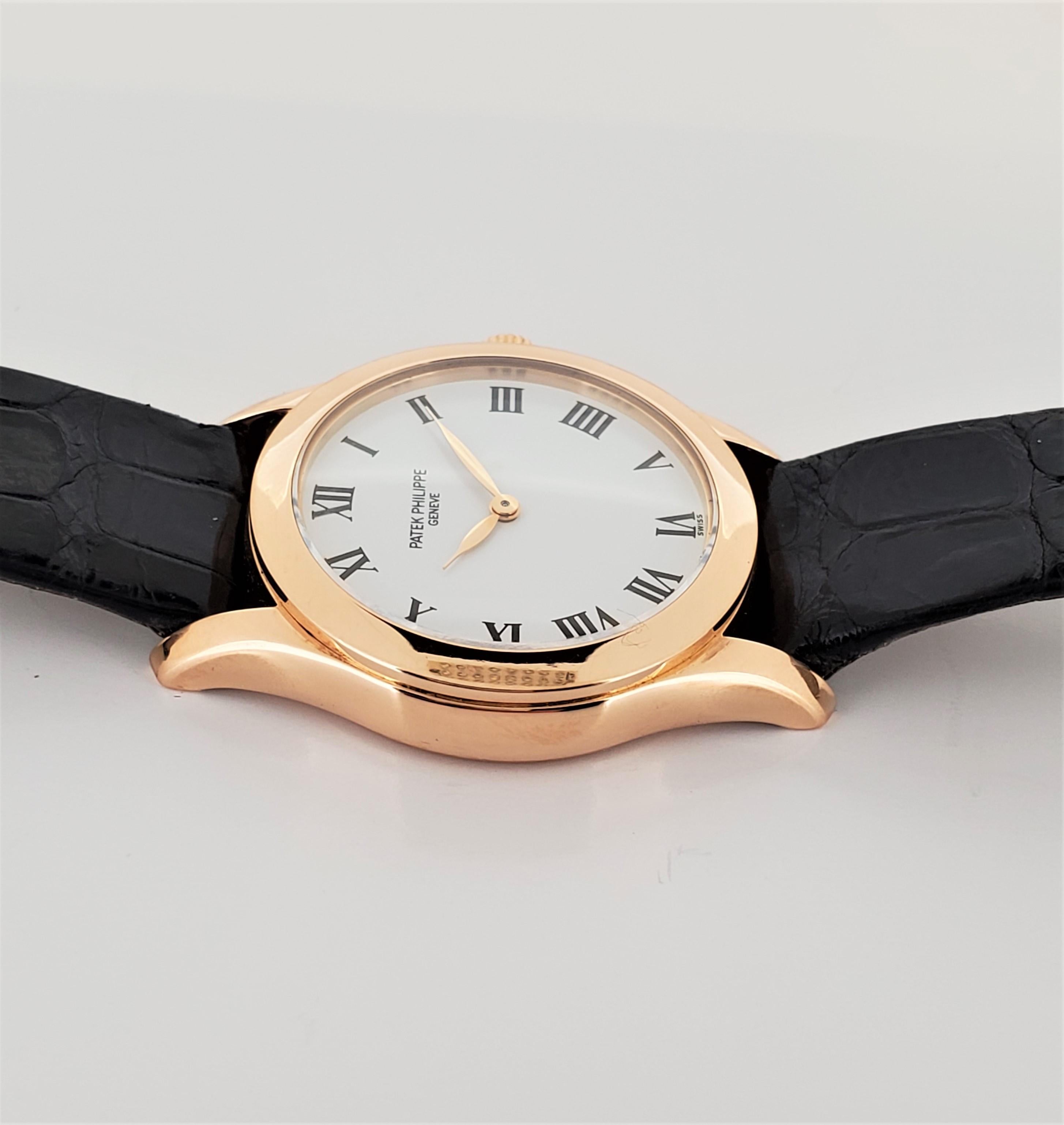 Women's Patek Philippe 4905R Rose Gold Manual Wind Water Resistant Calatrava Watch 