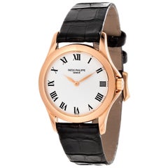 Used Patek Philippe 4905R Rose Gold Manual Wind Water Resistant Calatrava Watch 