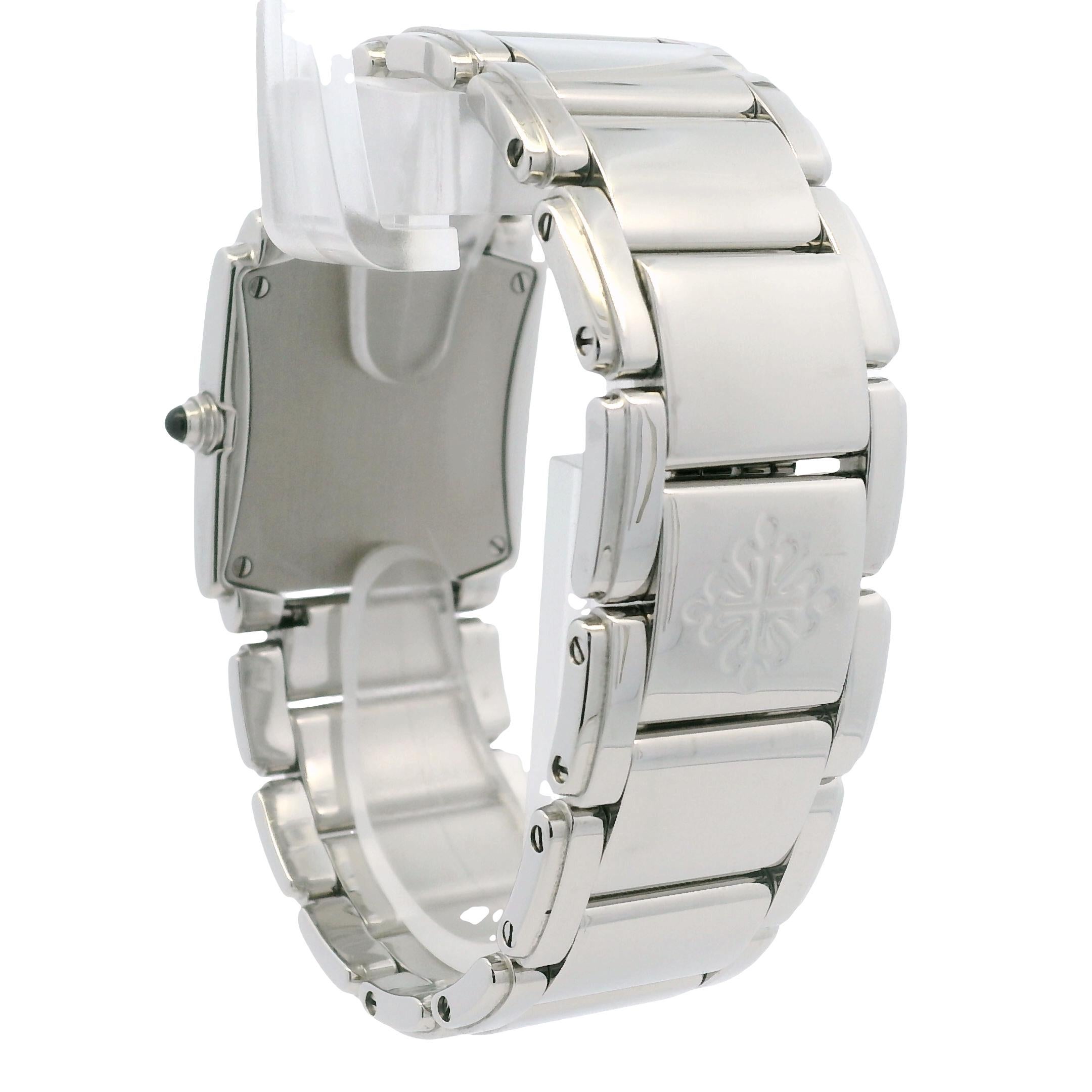 Patek Philippe 4910/10A Twenty-4 Stainless Steel Gray Dial Diamond Ladies Watch For Sale 3