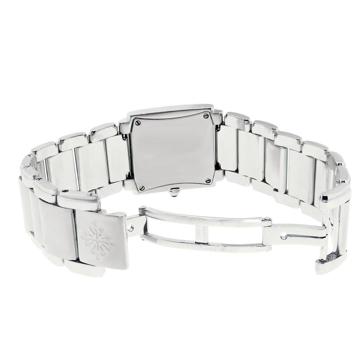 Patek Philippe 4910/10A Twenty-4 Stainless Steel Gray Dial Diamond Ladies Watch For Sale 12