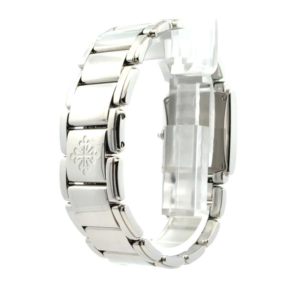 Patek Philippe 4910/10A Twenty-4 Stainless Steel Gray Dial Diamond Ladies Watch For Sale 1